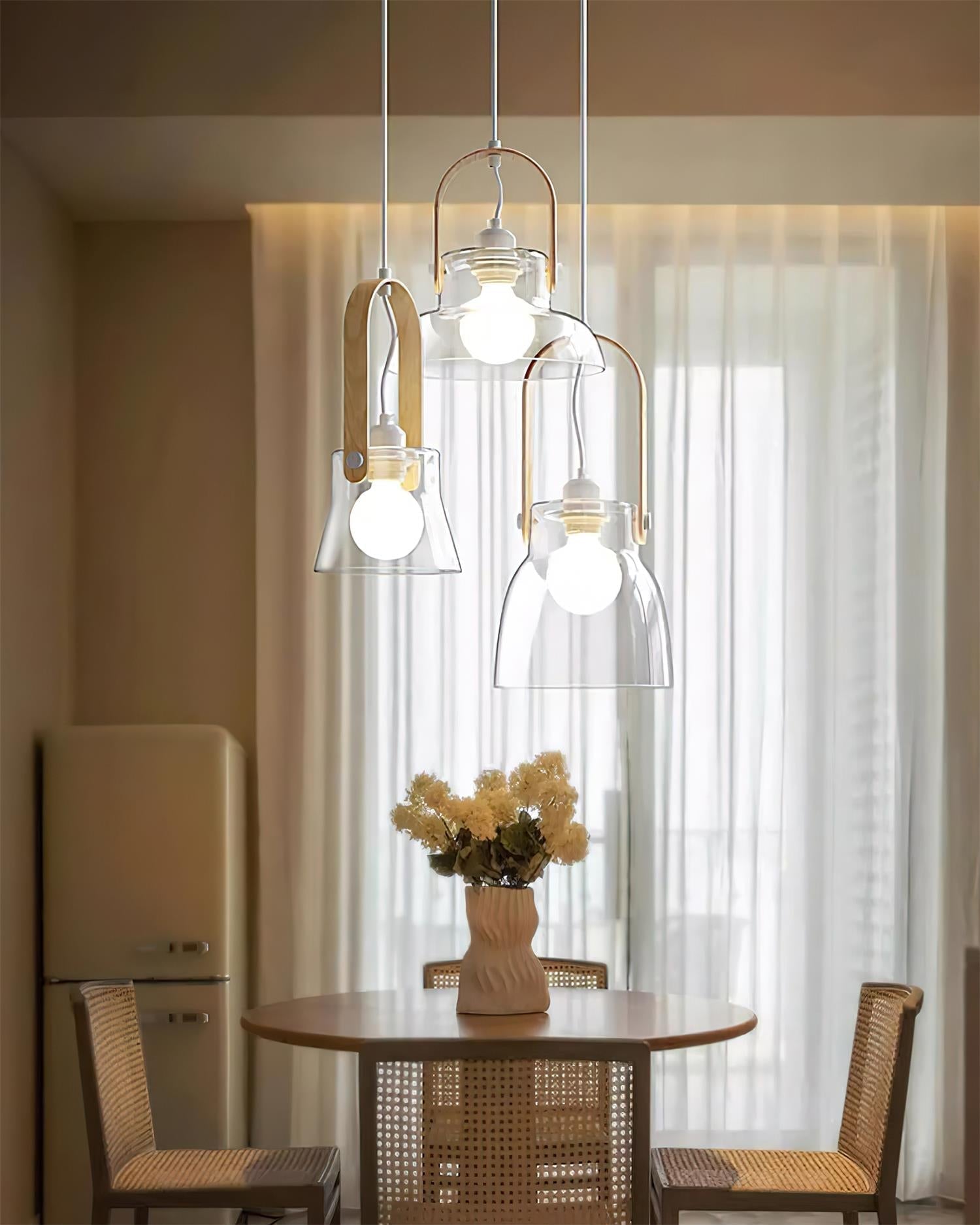 Hailie Suspension Clair Verre Rustique Moderne