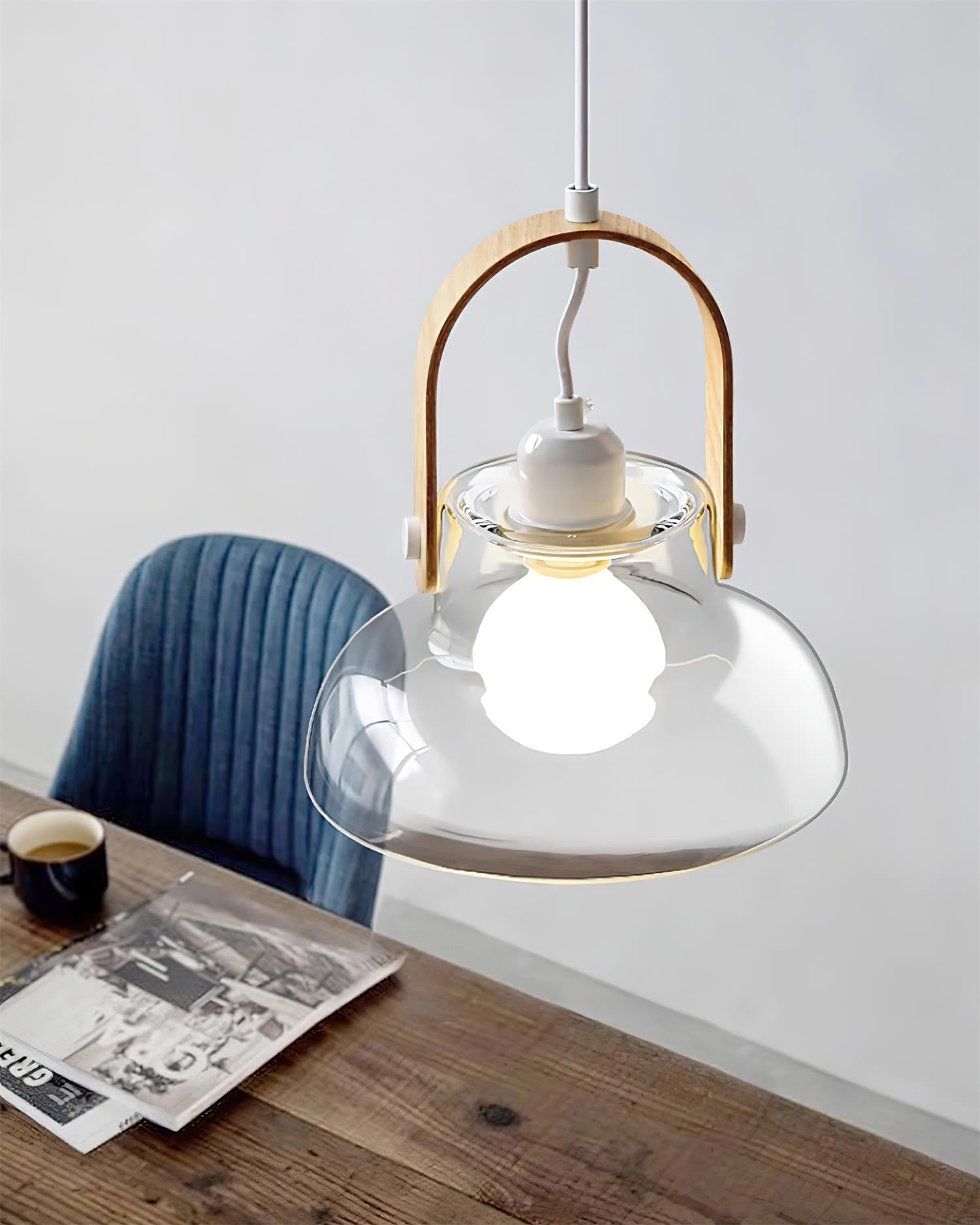 Hailie Suspension Clair Verre Rustique Moderne
