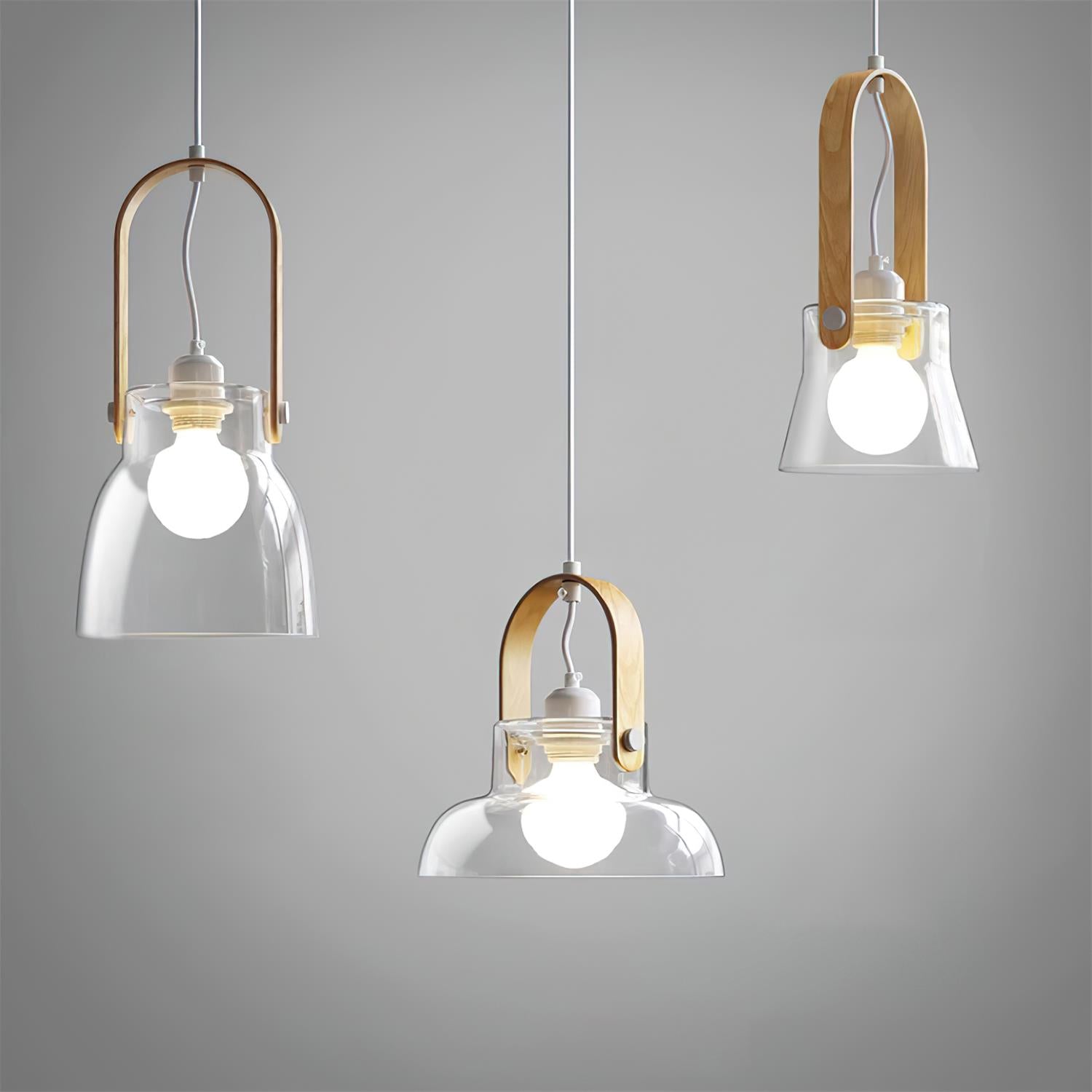 Hailie Suspension Clair Verre Rustique Moderne