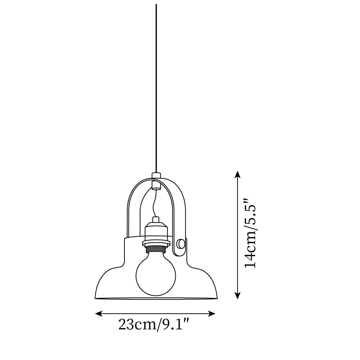 Hailie Suspension Clair Verre Rustique Moderne