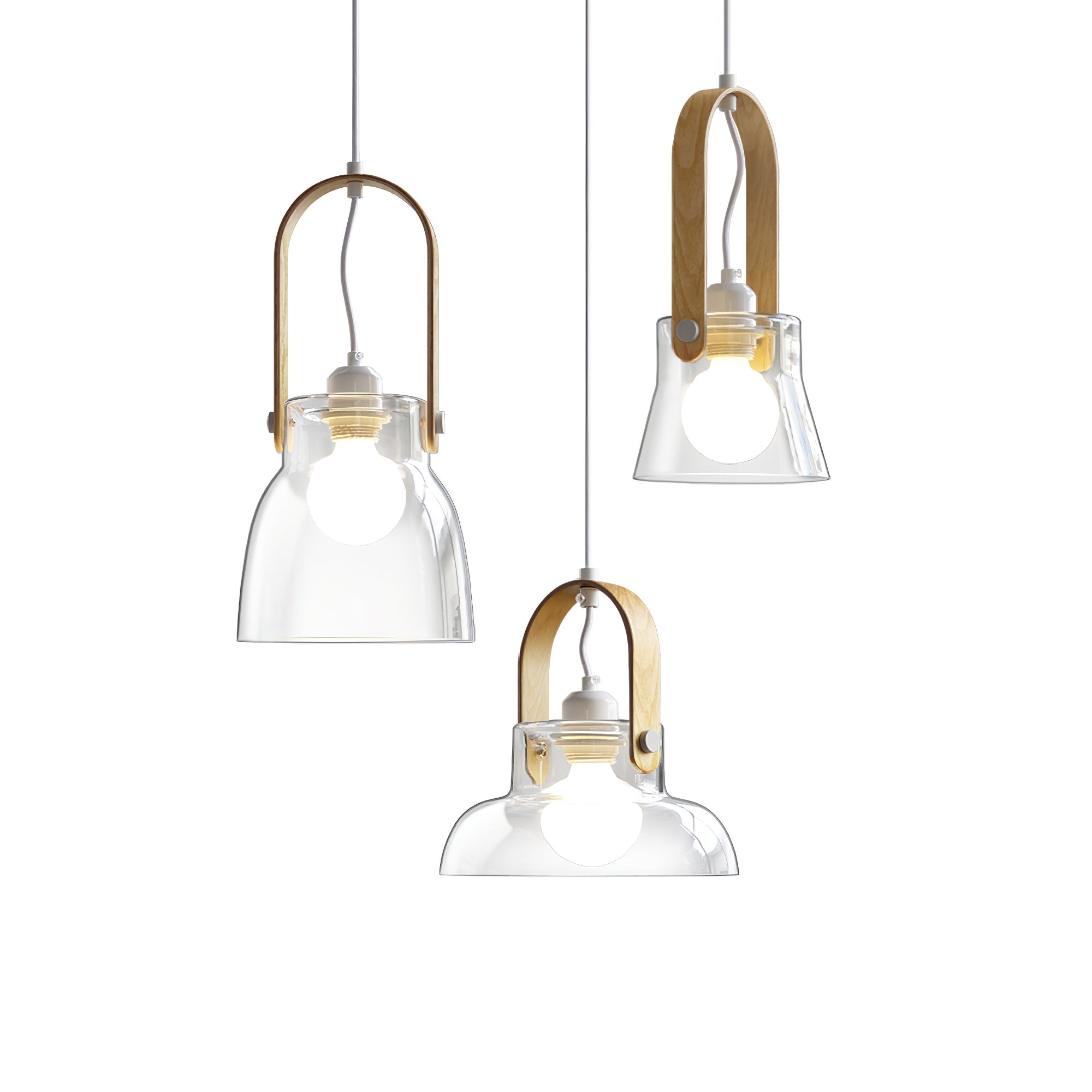 Hailie Suspension Clair Verre Rustique Moderne