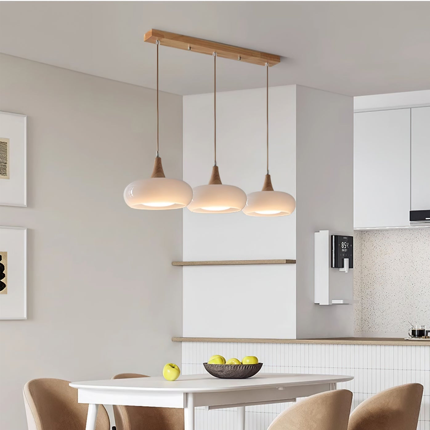 Charlotte Suspension Bois  1/2/3 Lampes
