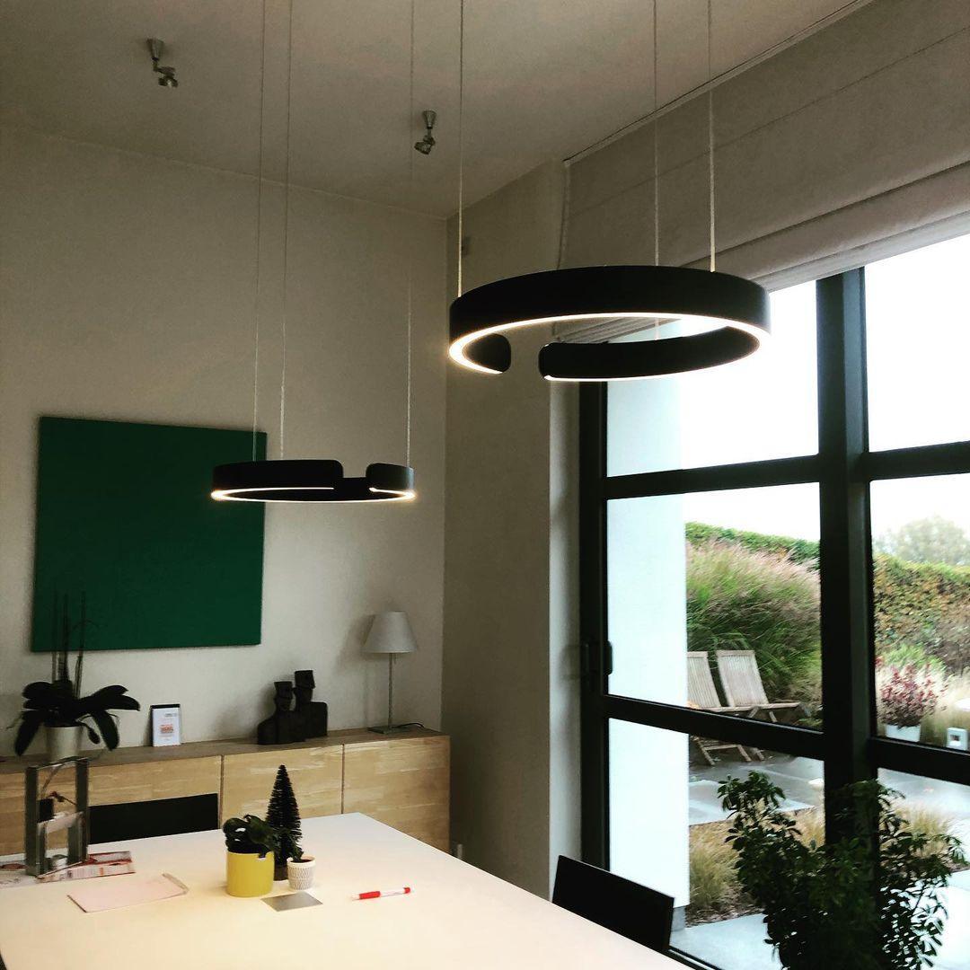 Halo LED Lampe Suspendue Circulaire Élégante Moderne
