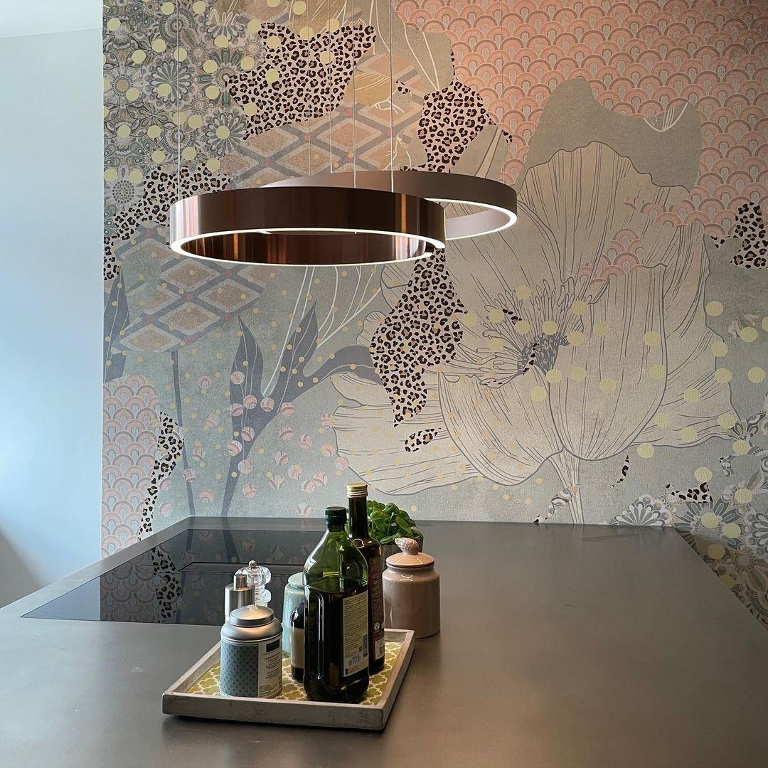 Halo LED Lampe Suspendue Circulaire Élégante Moderne