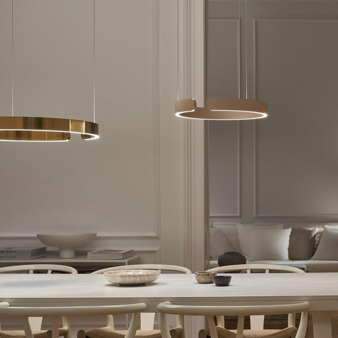 Halo LED Lampe Suspendue Circulaire Élégante Moderne