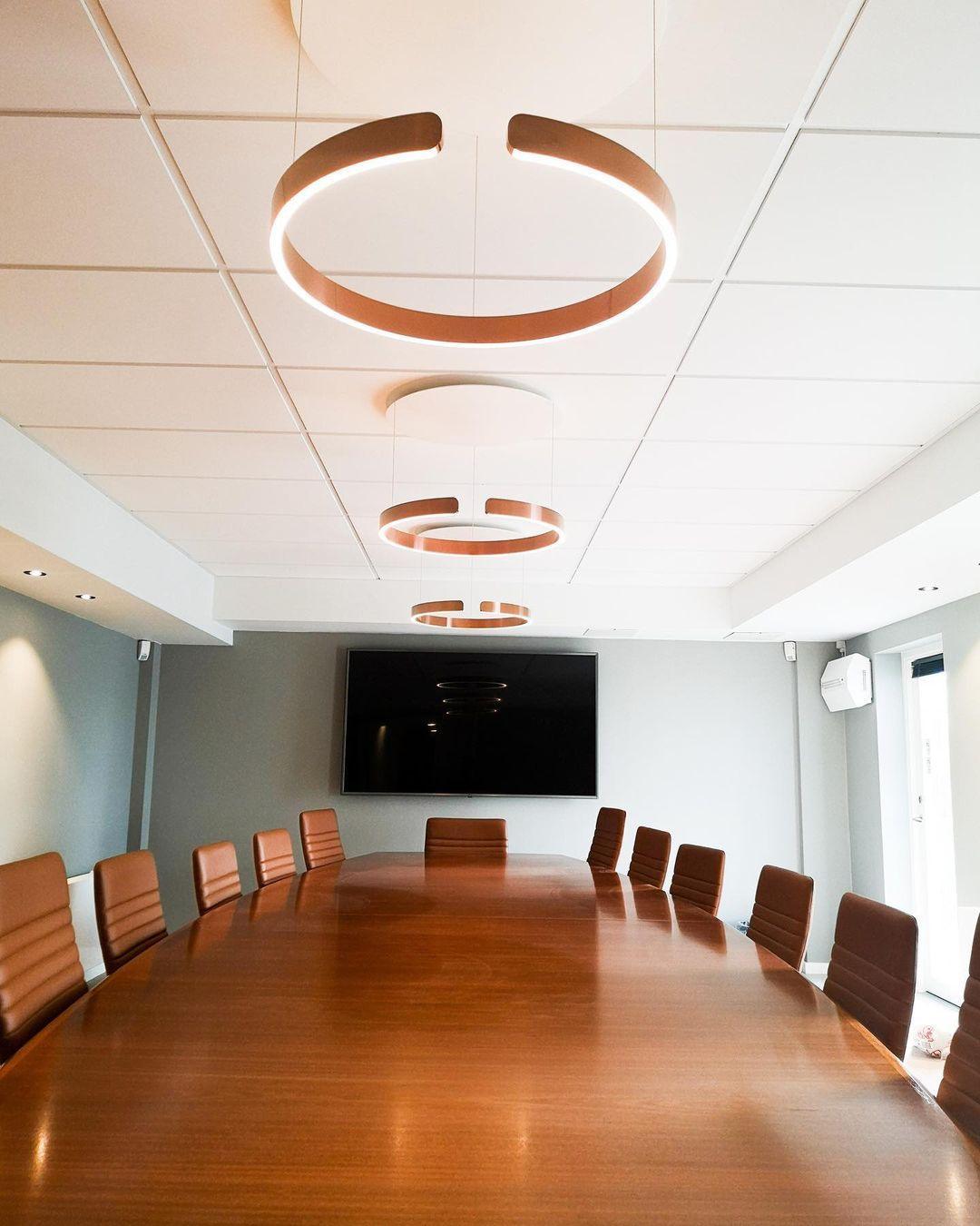 Halo LED Lampe Suspendue Circulaire Élégante Moderne