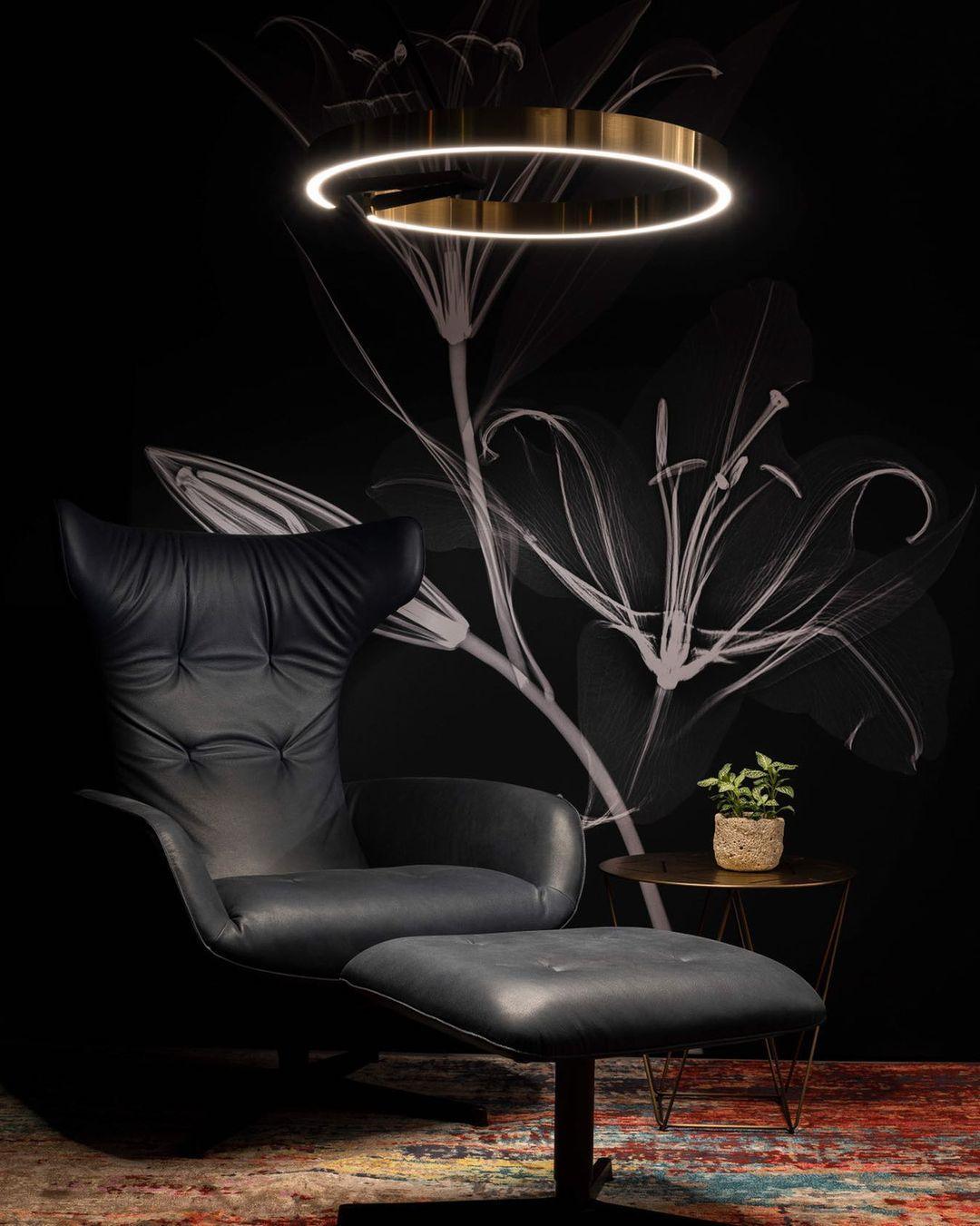 Halo LED Lampe Suspendue Circulaire Élégante Moderne