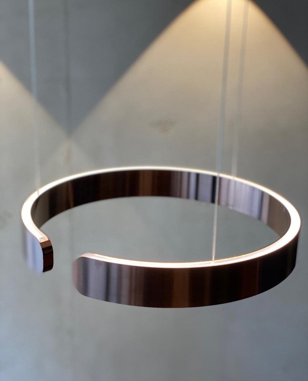 Halo LED Lampe Suspendue Circulaire Élégante Moderne