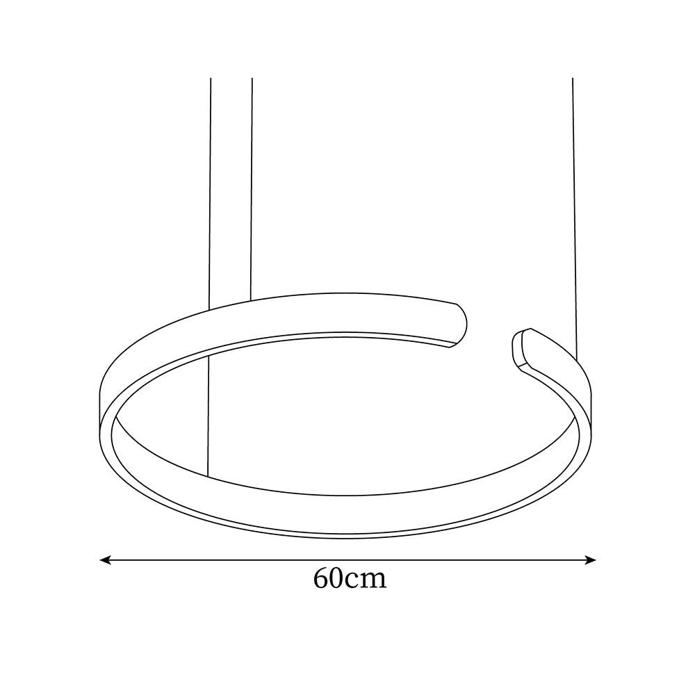 Halo LED Lampe Suspendue Circulaire Élégante Moderne