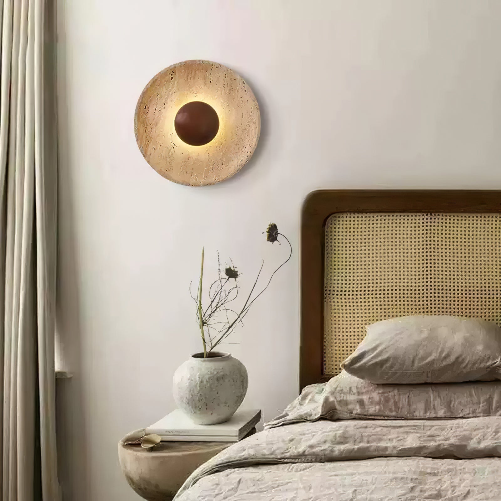 Ulraeia Minimaliste Travertin Luminaire Mural