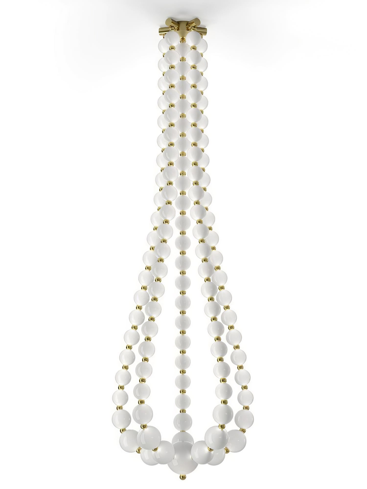 PearlCascade Lustre Perlé en Verre