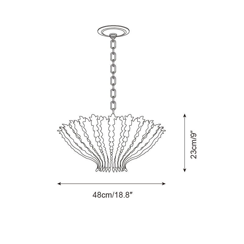 Geyon Lustre Feuille Dorée