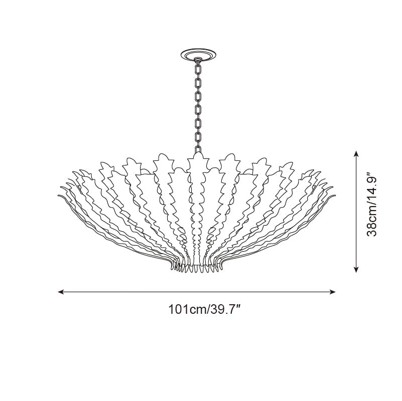 Geyon Lustre Feuille Dorée