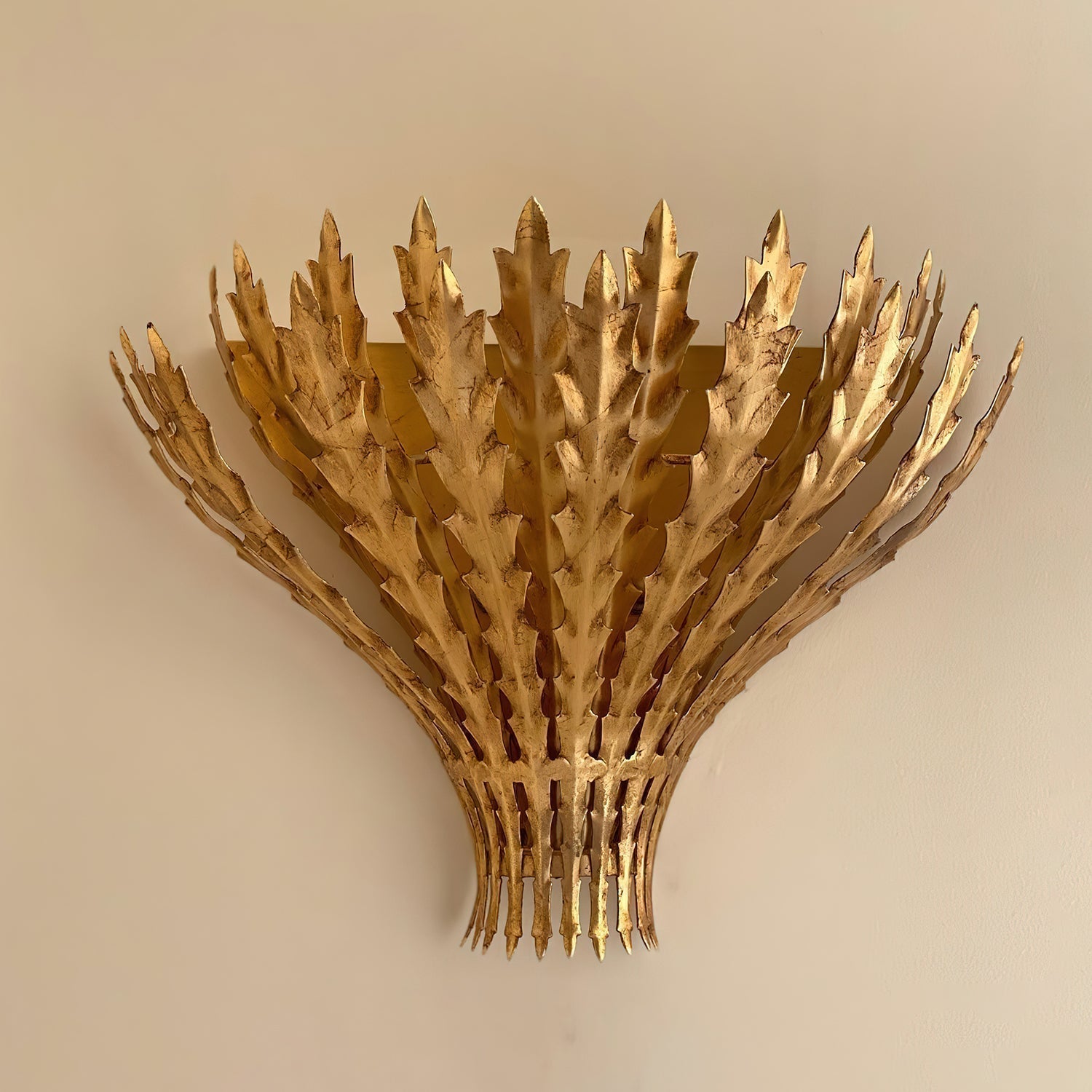 Applique Murale Fait à La Main Feuille Motif Corps Élégant
