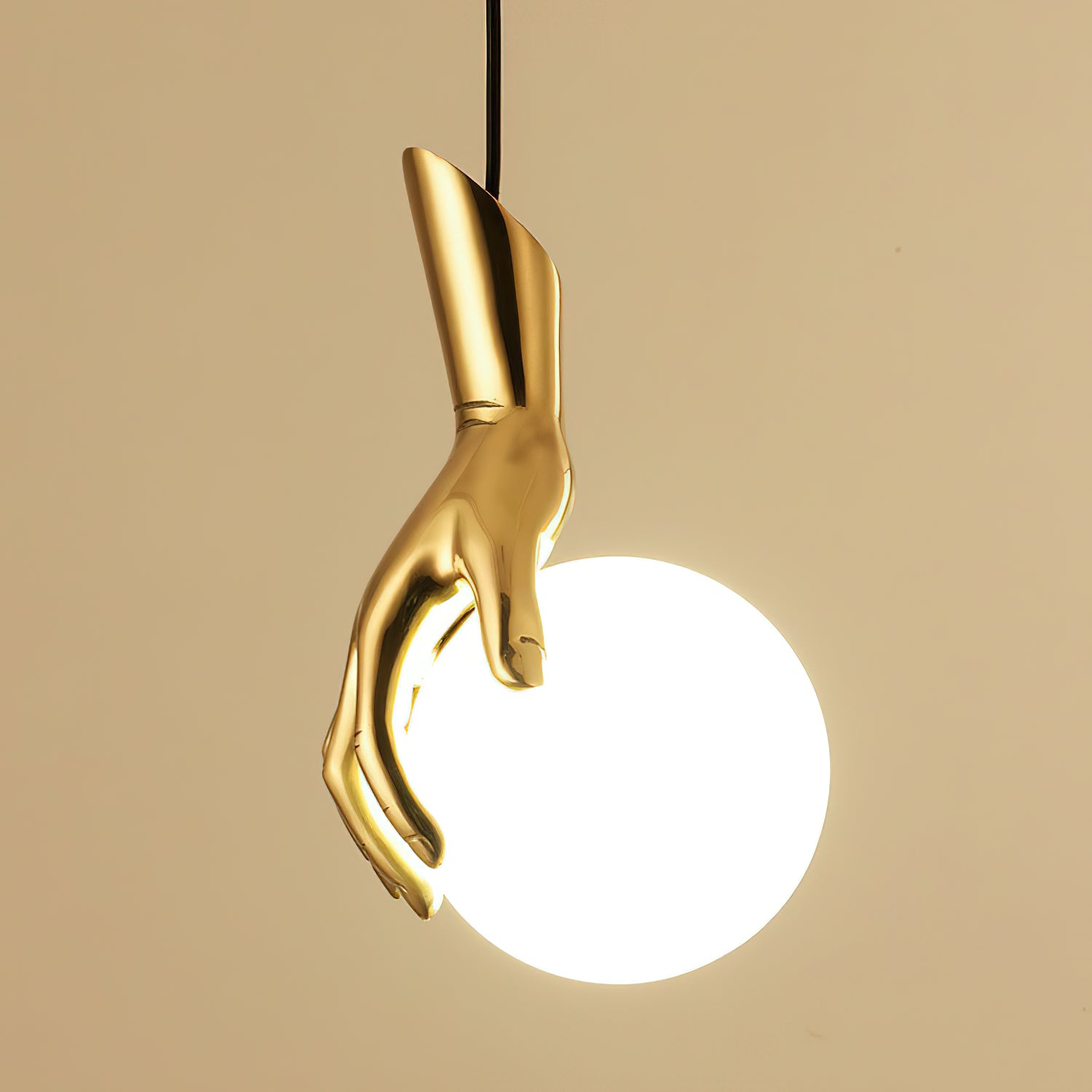 Avnorira Suspension Globe Verre Laiton Main