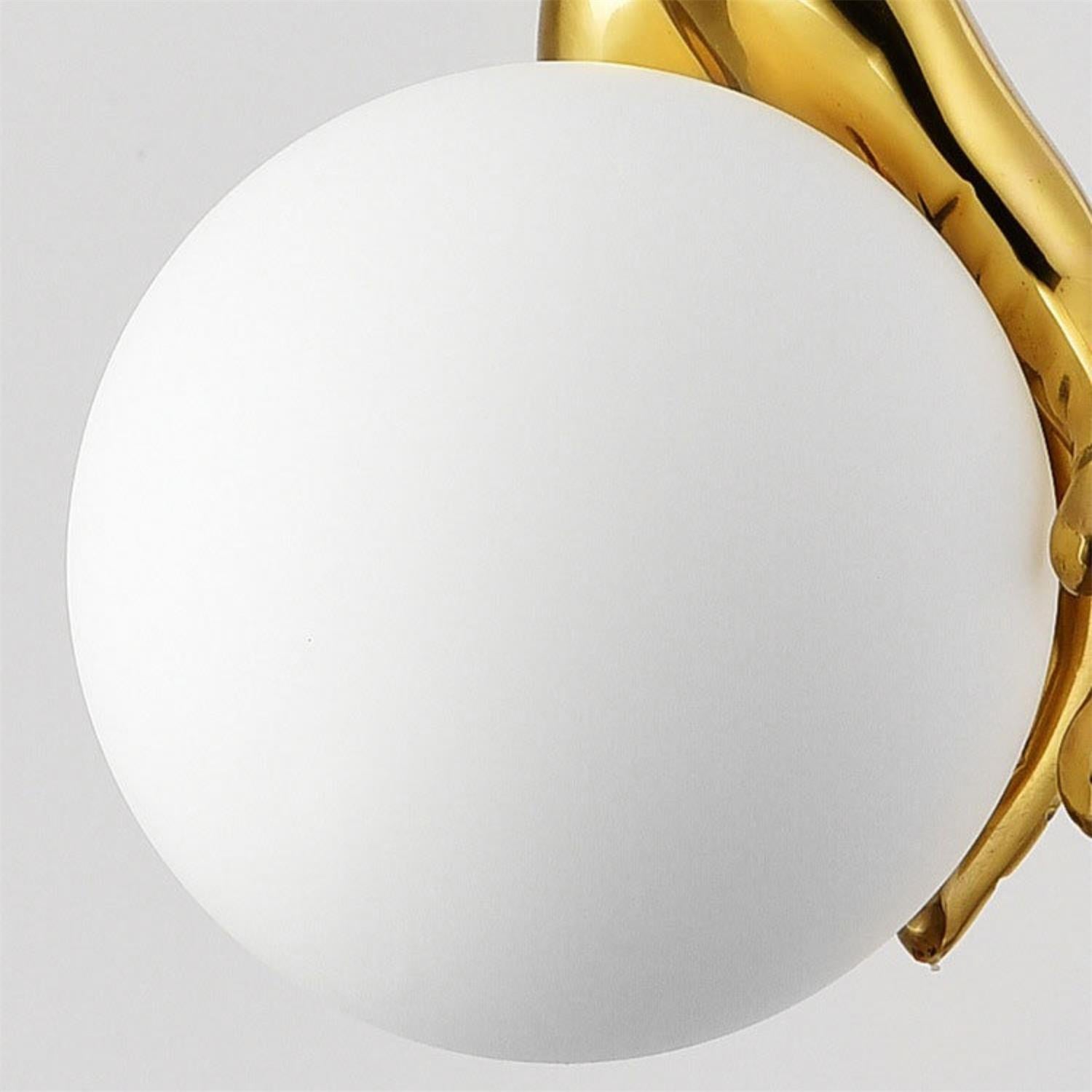 Avnorira Suspension Globe Verre Laiton Main