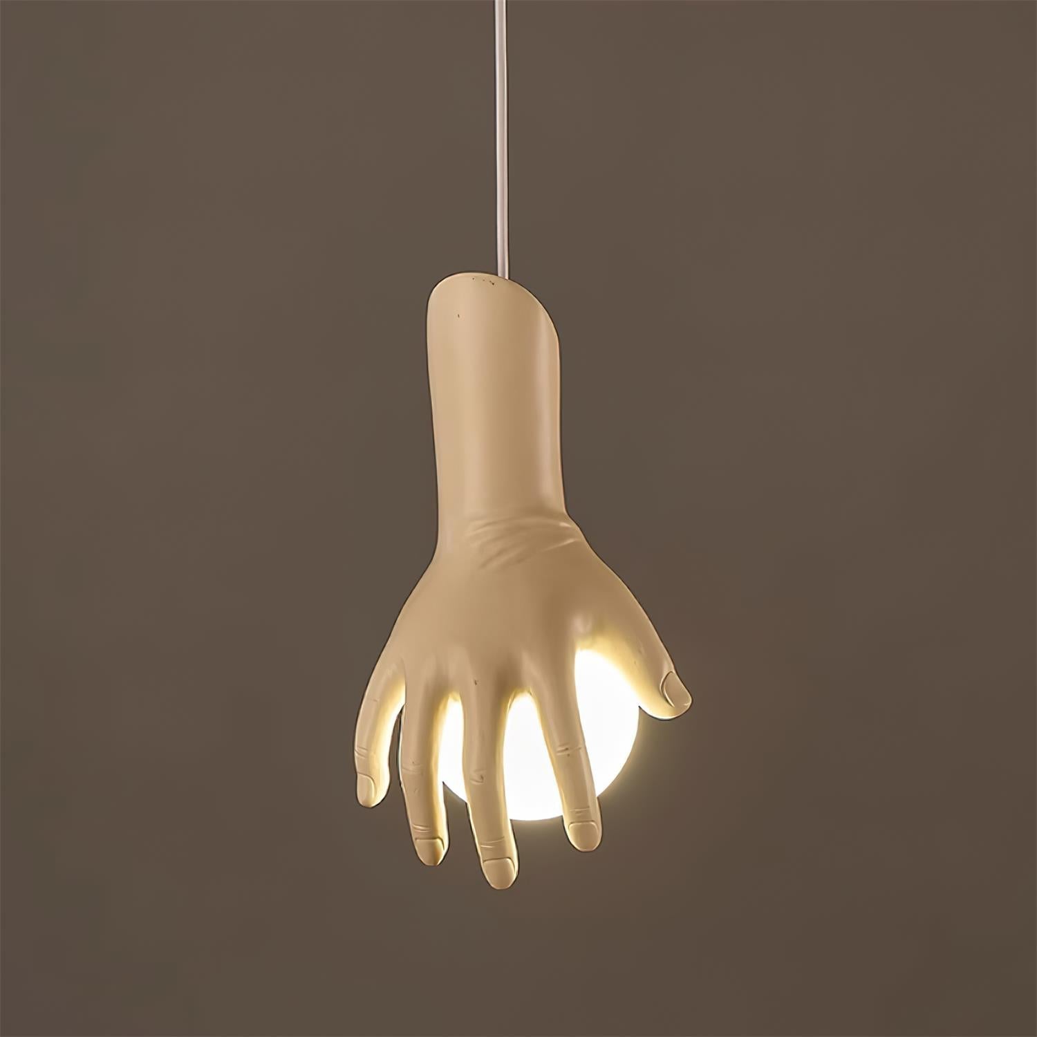 Virelli Suspension Sculpture Manuelle Poignée en Bois Globe en Acrylique Artistique