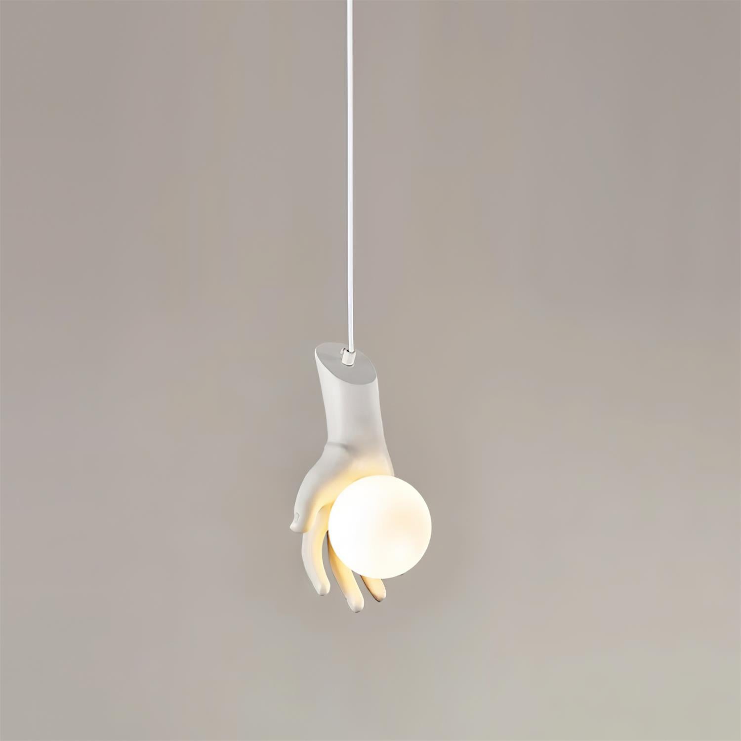 Virelli Suspension Sculpture Manuelle Poignée en Bois Globe en Acrylique Artistique