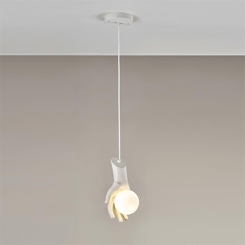 Virelli Suspension Sculpture Manuelle Poignée en Bois Globe en Acrylique Artistique