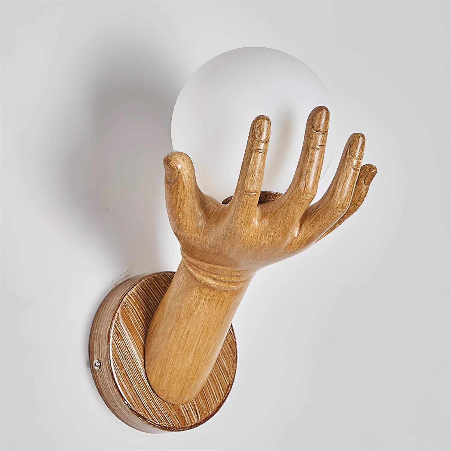 Aura Applique Murale Forme Main Bois