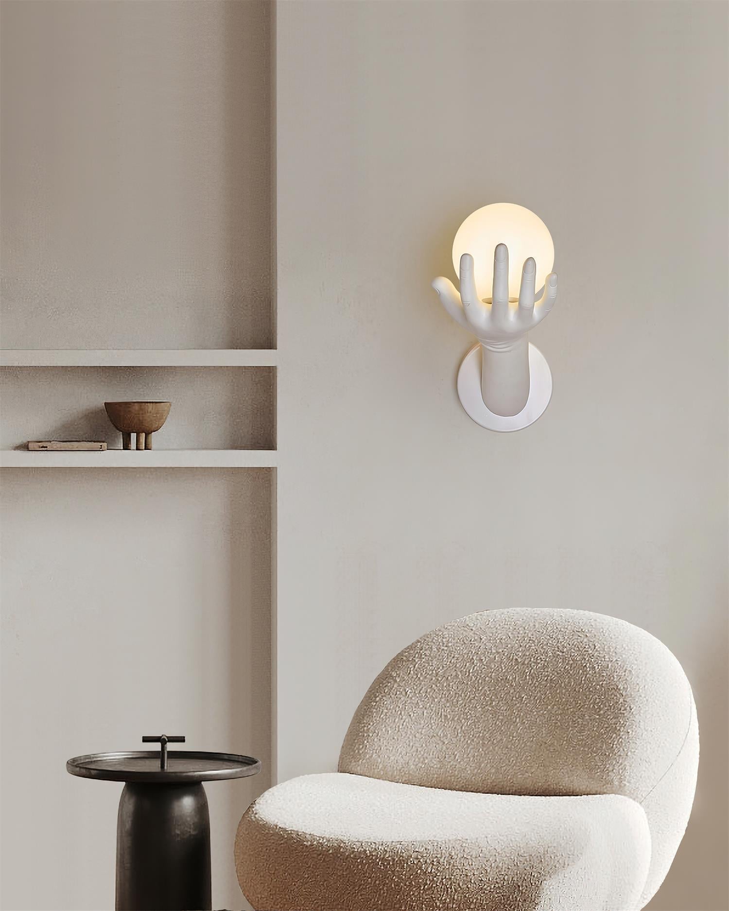 Aura Applique Murale Forme Main Bois
