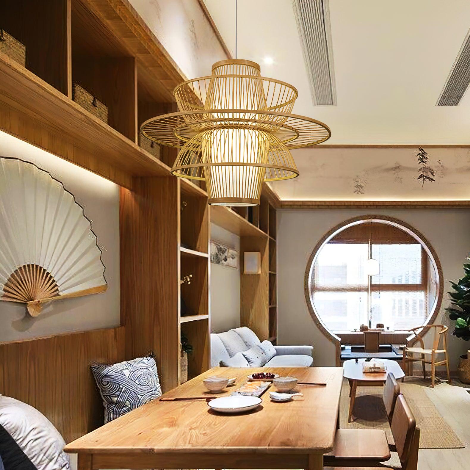 Covarir Lampe Suspension en Bambou Sigyn Fait Main