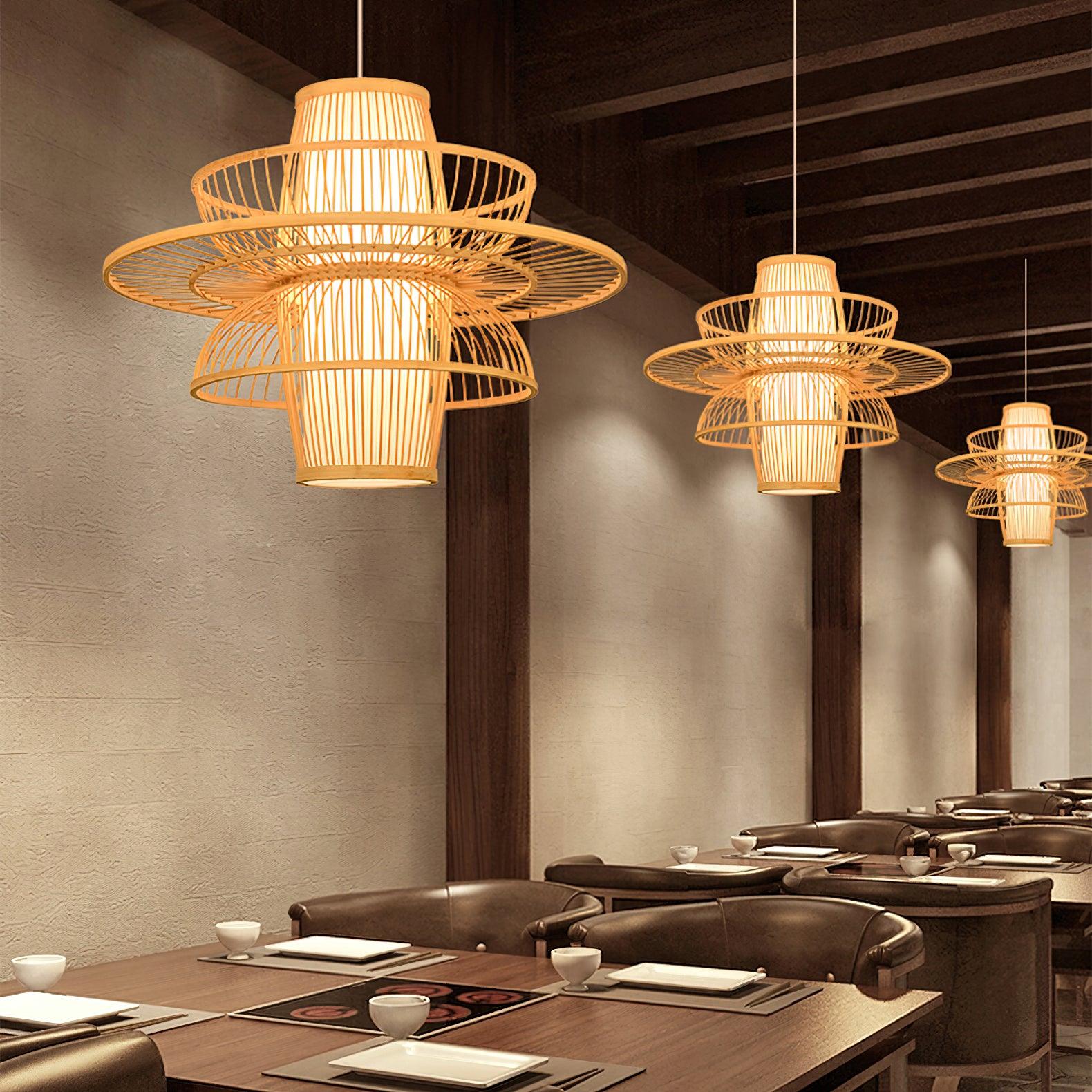 Covarir Lampe Suspension en Bambou Sigyn Fait Main