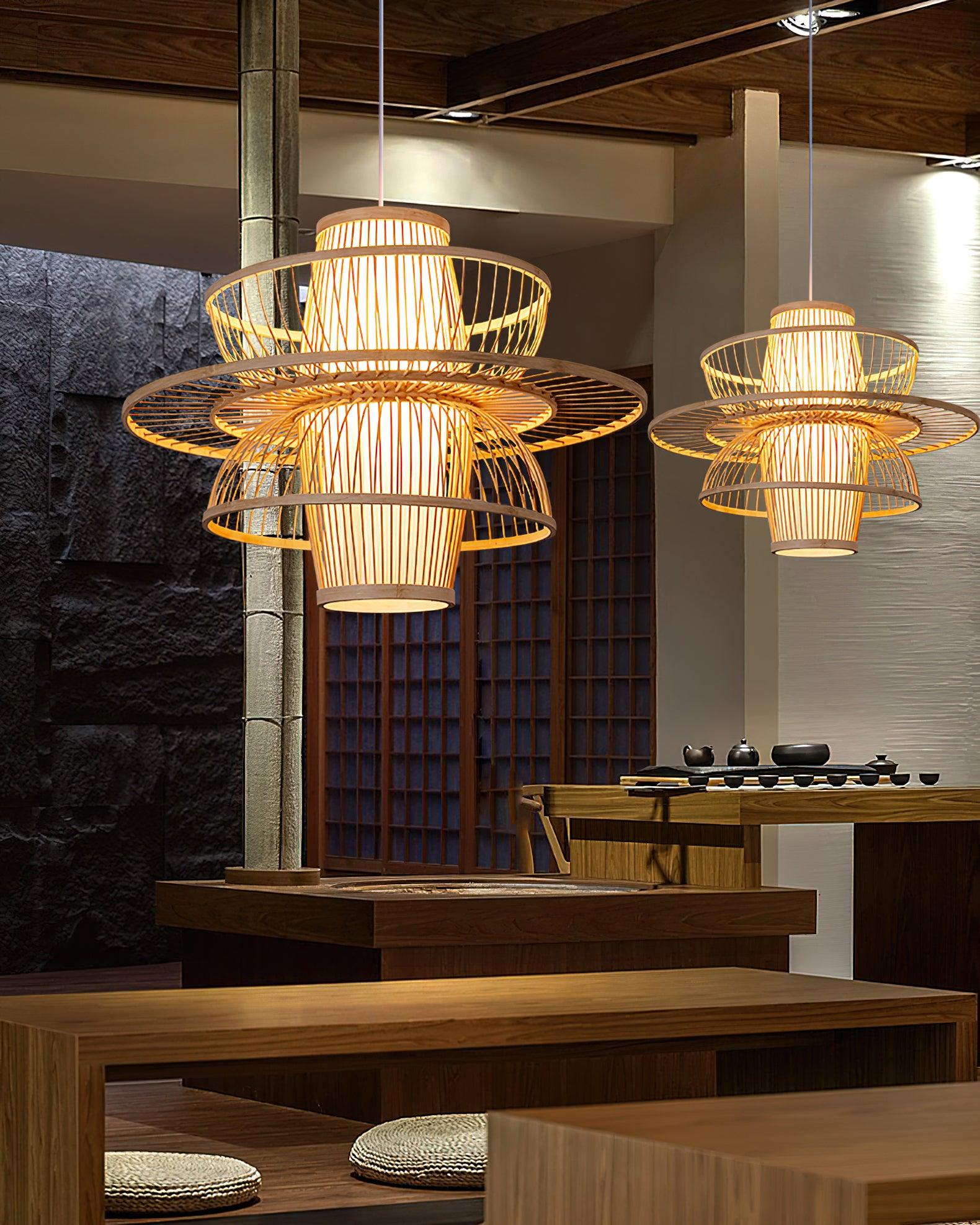 Covarir Lampe Suspension en Bambou Sigyn Fait Main