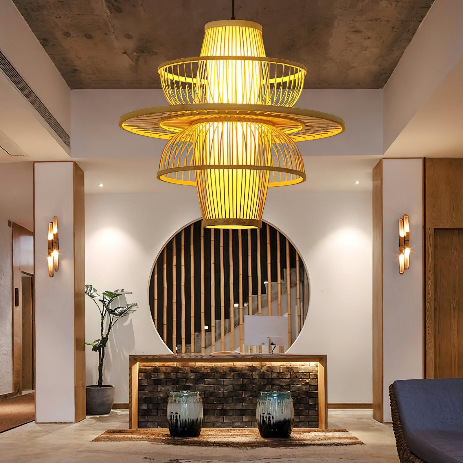 Covarir Lampe Suspension en Bambou Sigyn Fait Main