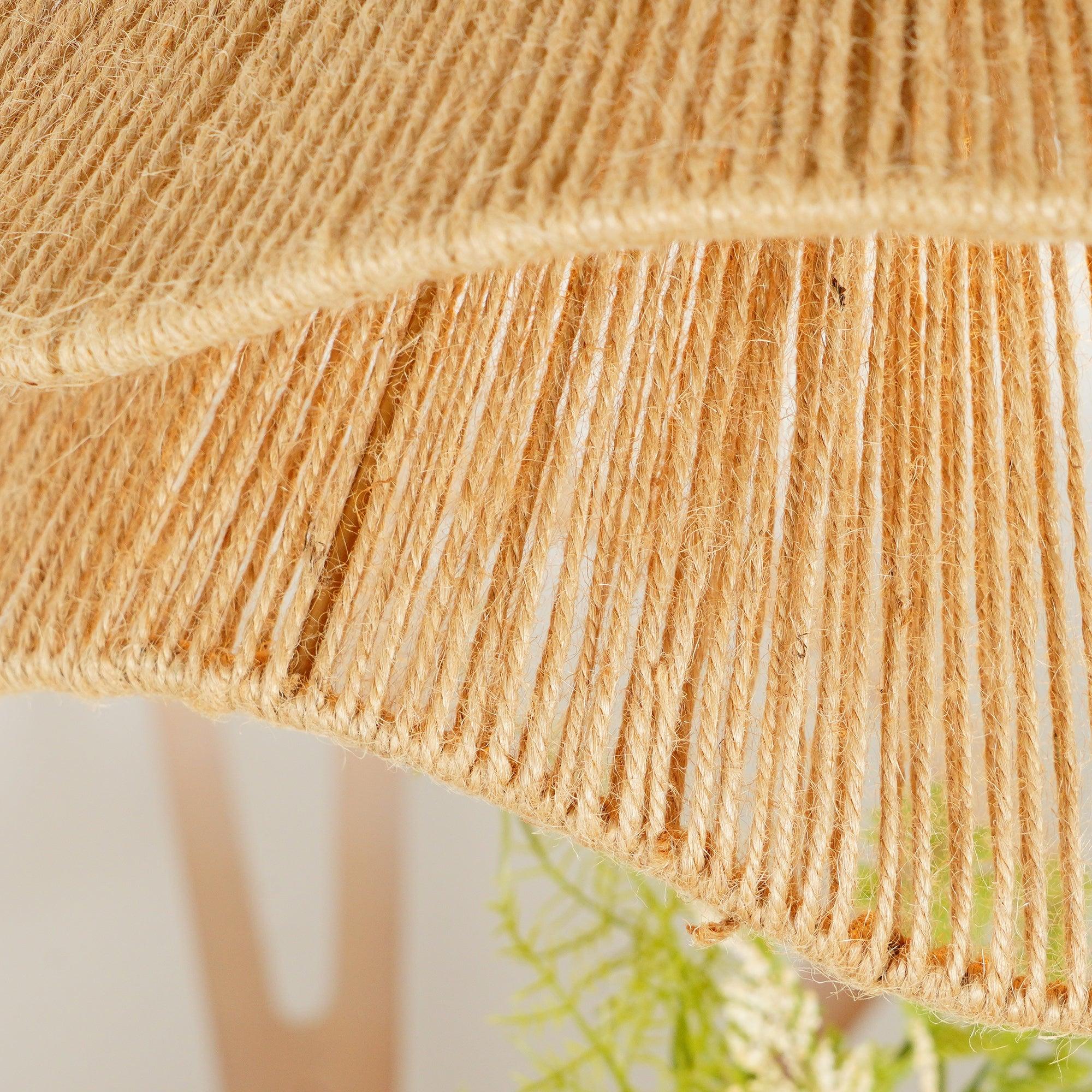 Straw Hat Lampe Suspendue Vague Tissée Organique