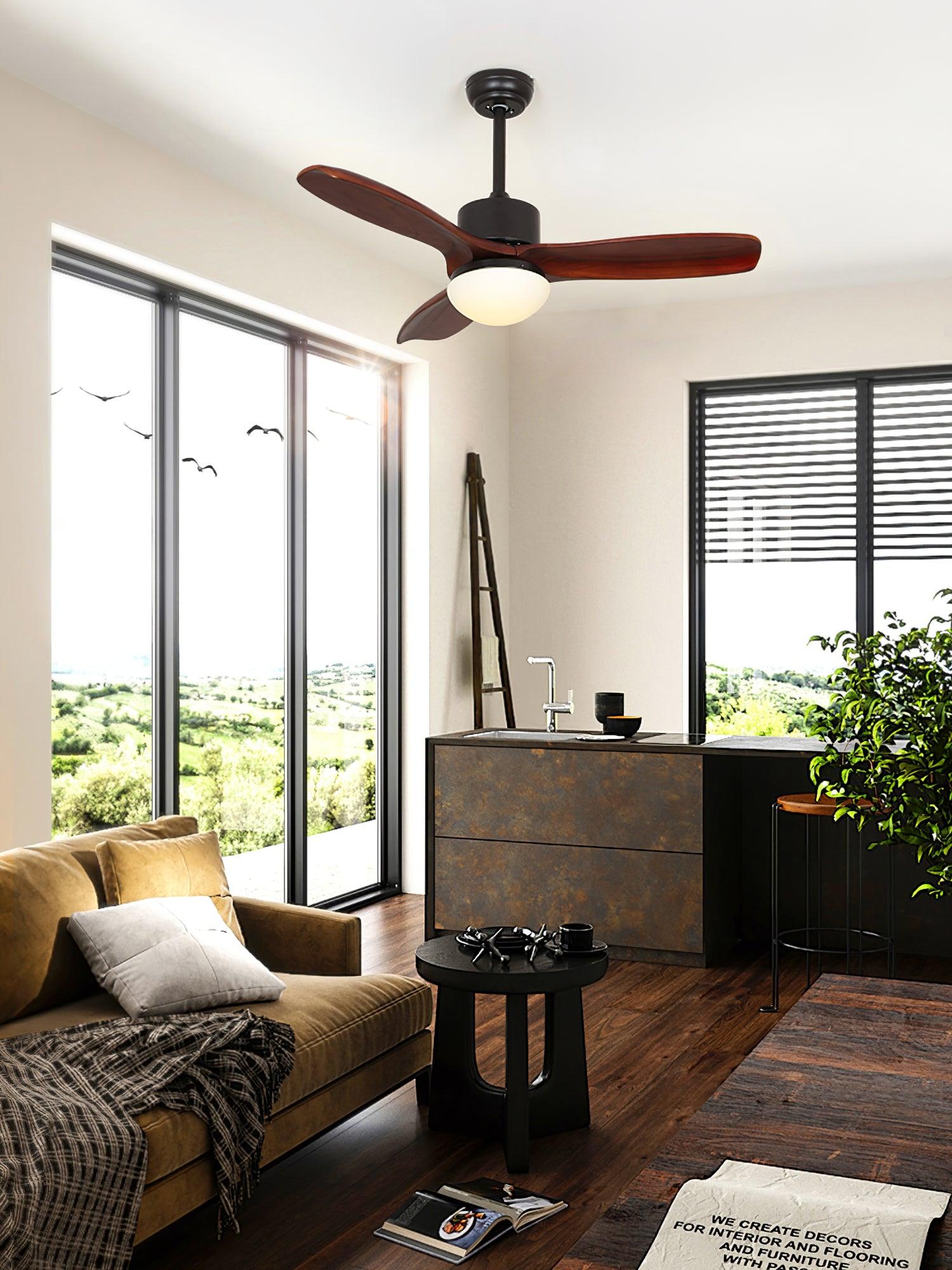 Utalis Plafonnier Ventilateur Naturel Élégant
