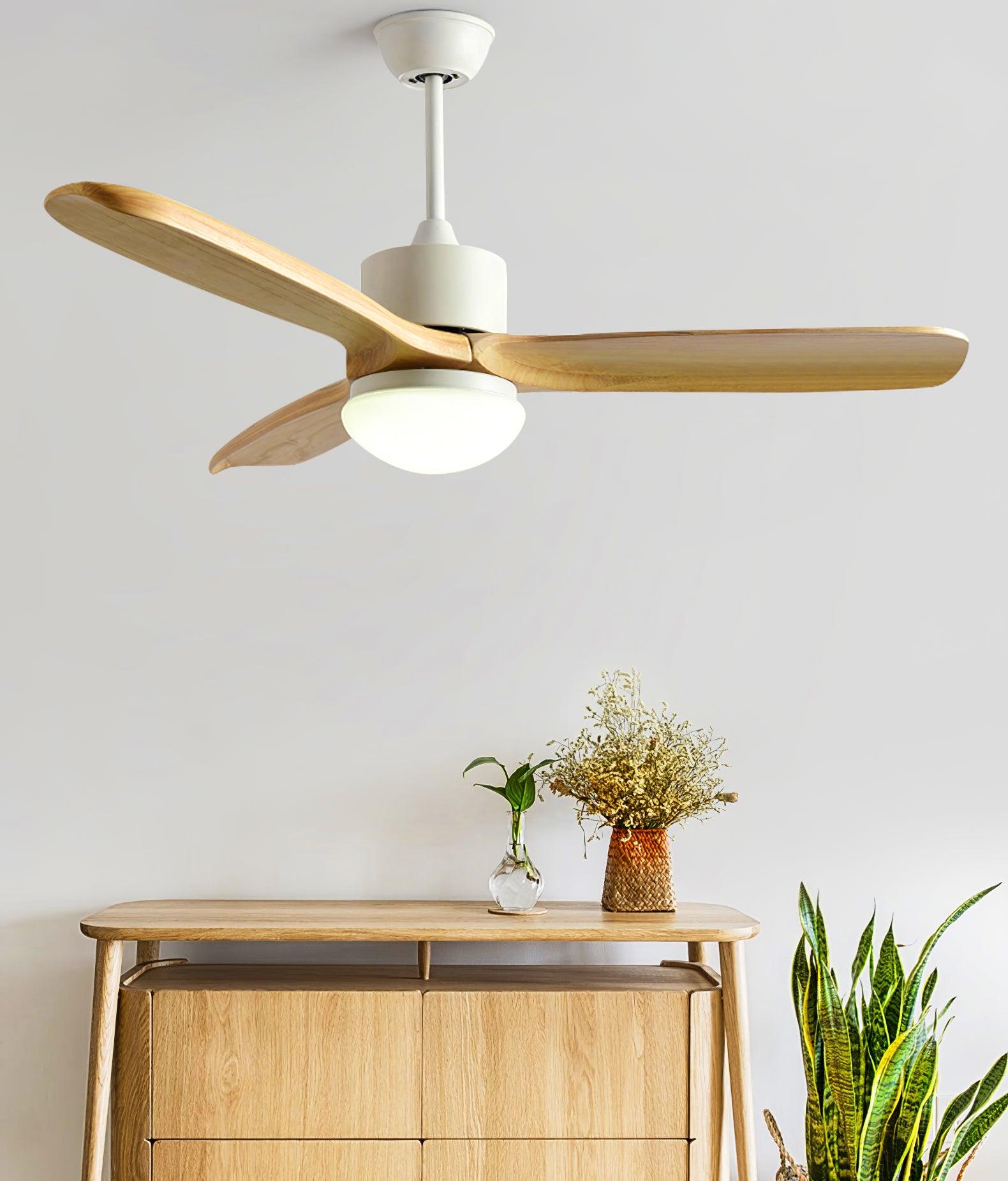 Utalis Plafonnier Ventilateur Naturel Élégant
