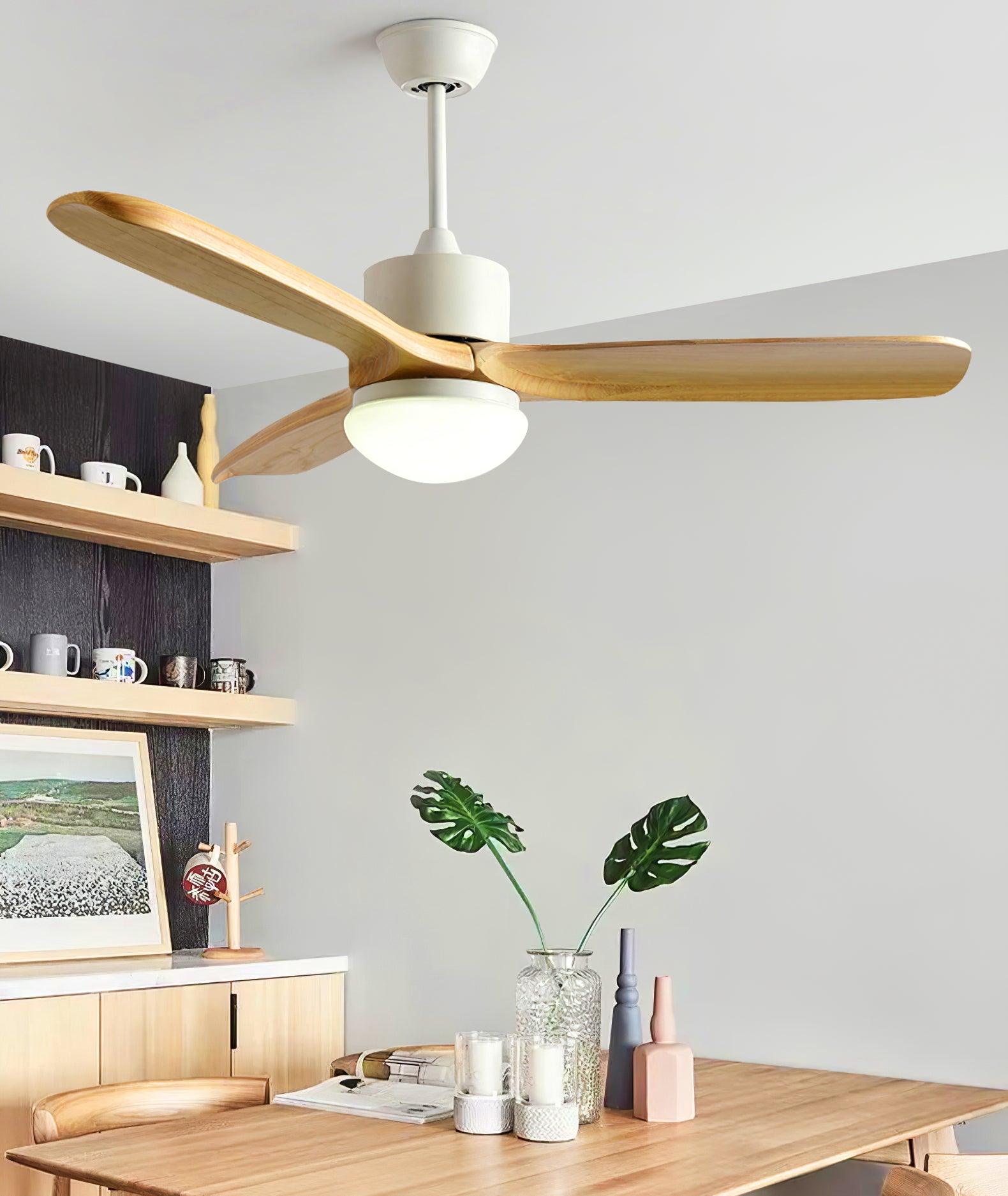 Utalis Plafonnier Ventilateur Naturel Élégant