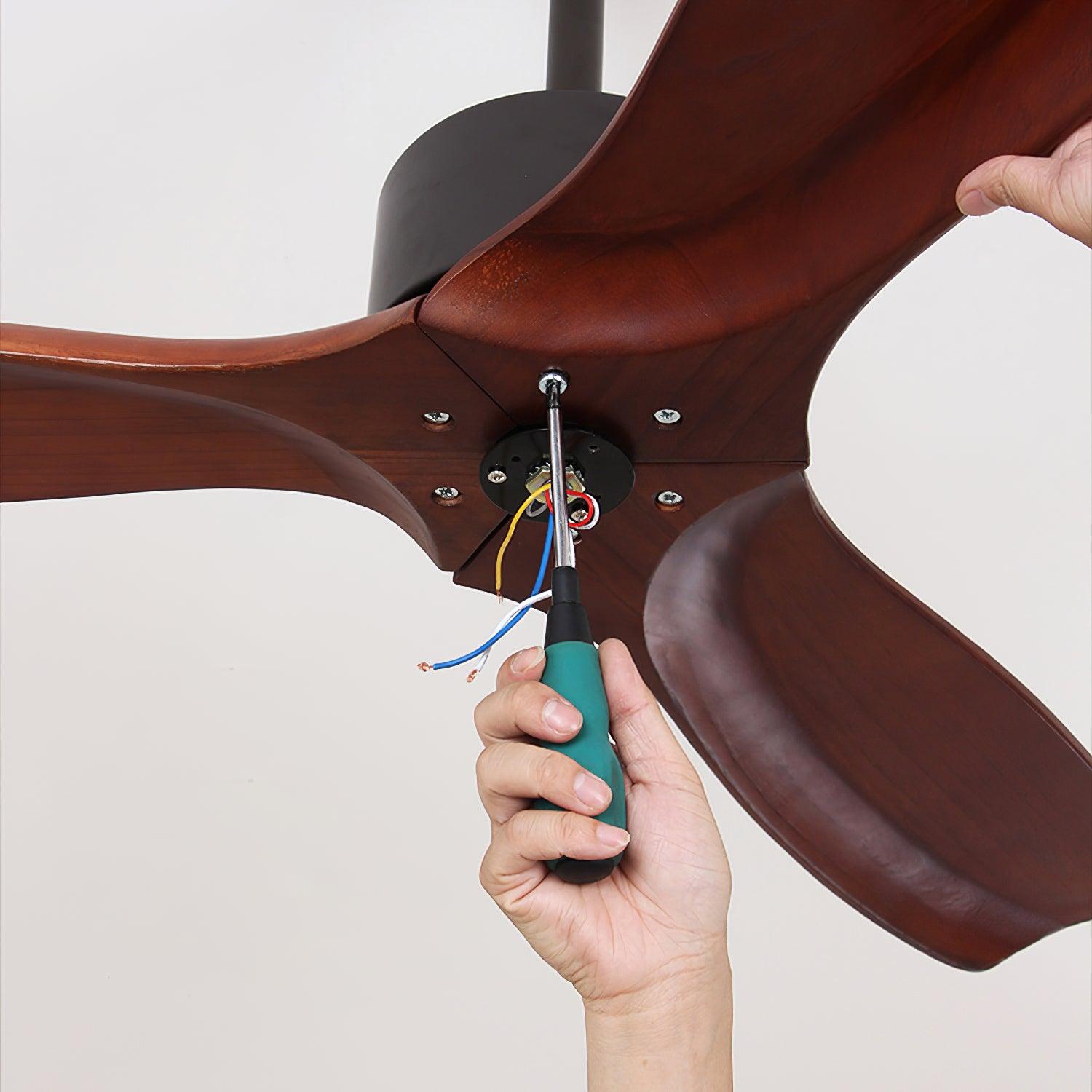 Utalis Plafonnier Ventilateur Naturel Élégant