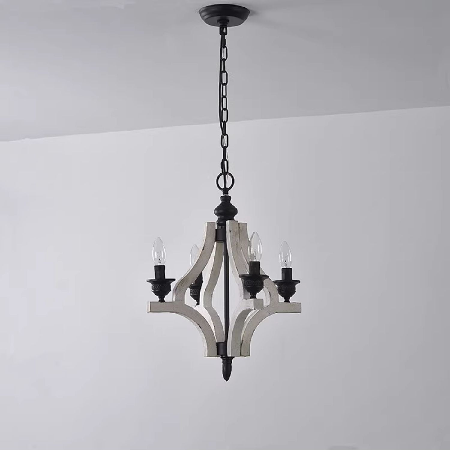 Ephaos Lustre Métal Bois Industriel Vintage