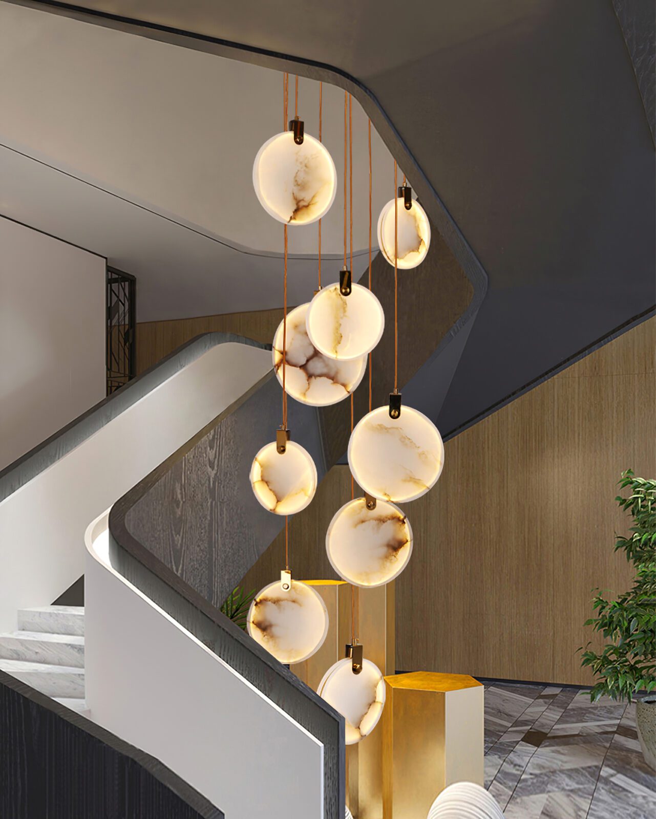 Codoros Albâtre Pendentif Lumière