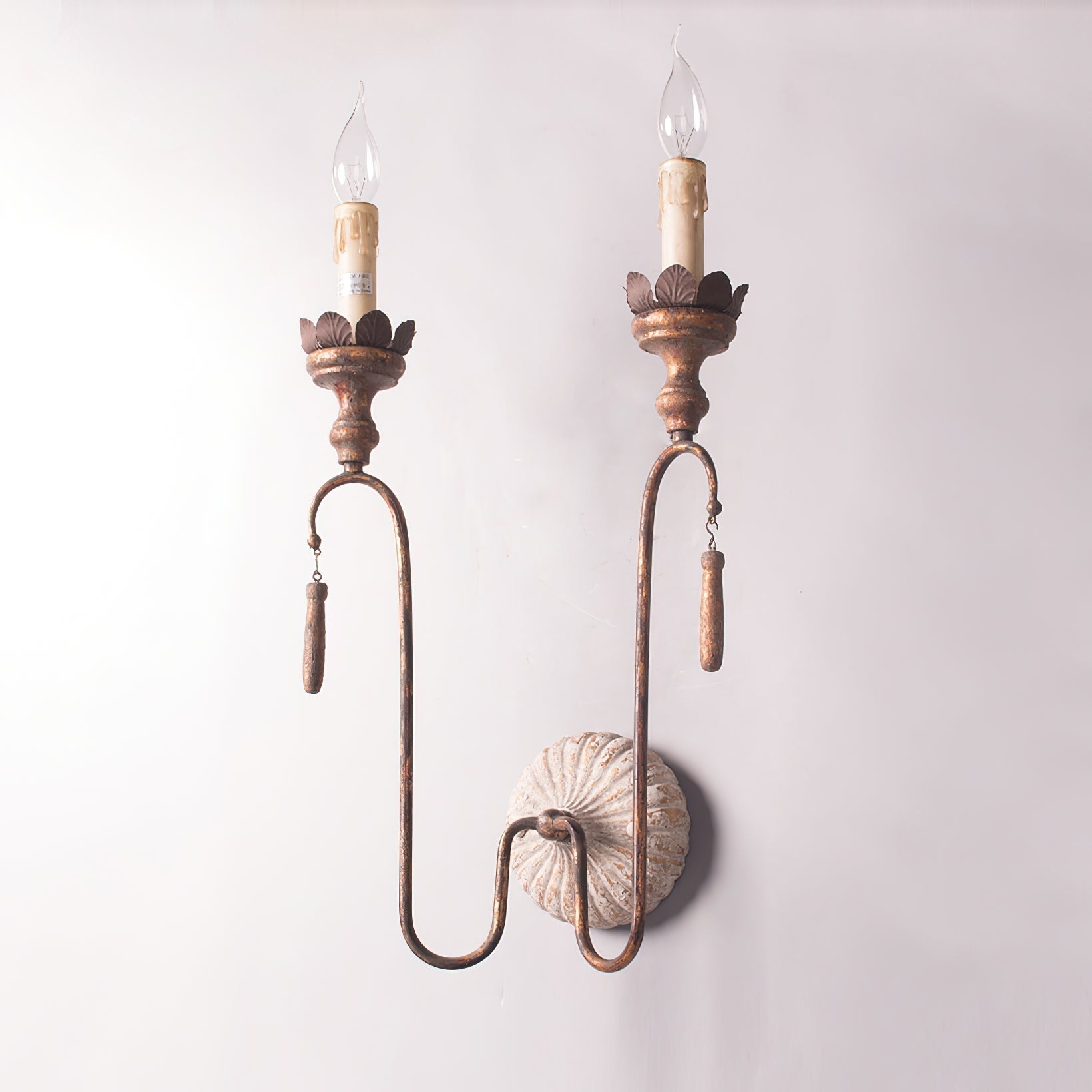 Avelaris Lampe Murale Vintage Industrielle en Bois et Métal