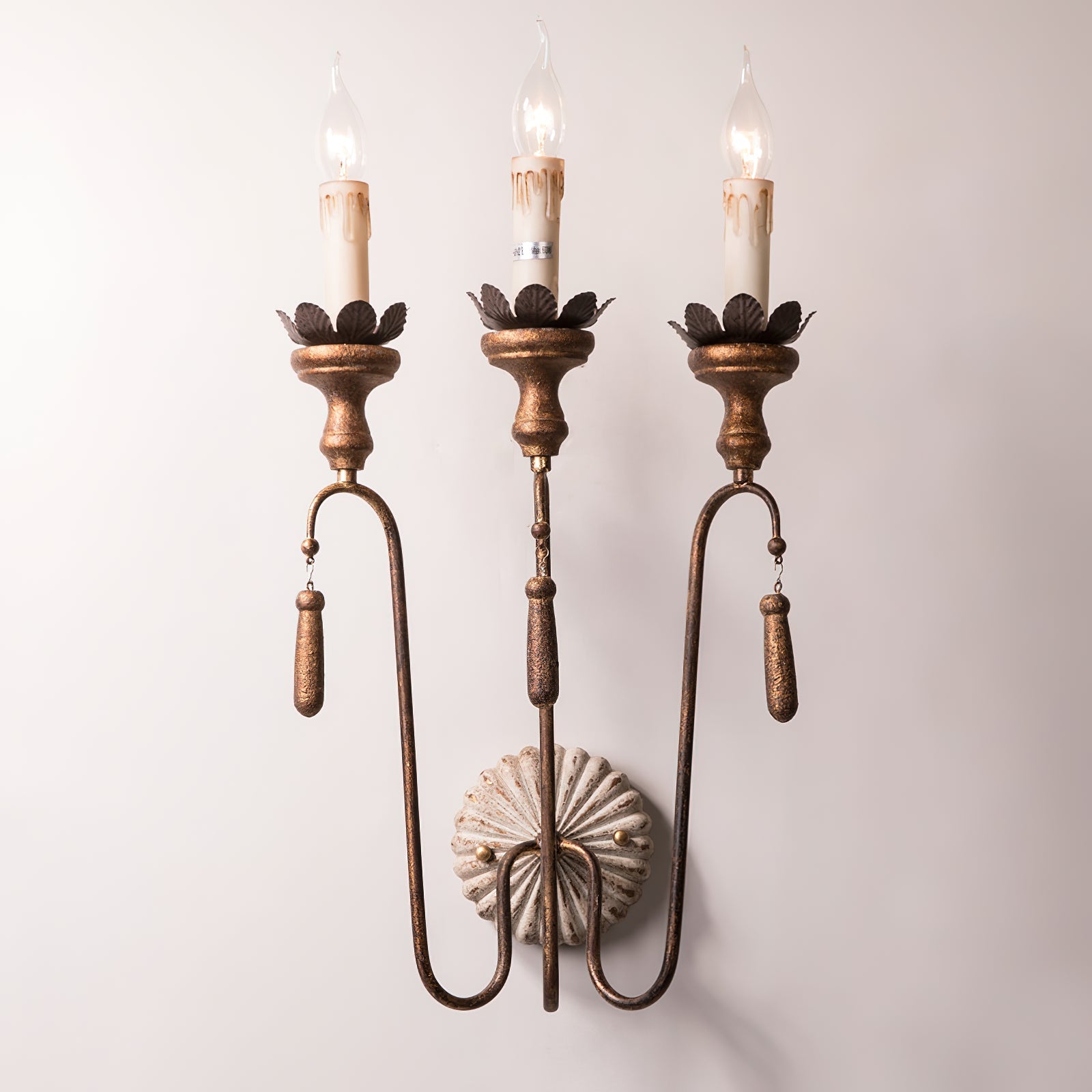 Avelaris Lampe Murale Vintage Industrielle en Bois et Métal