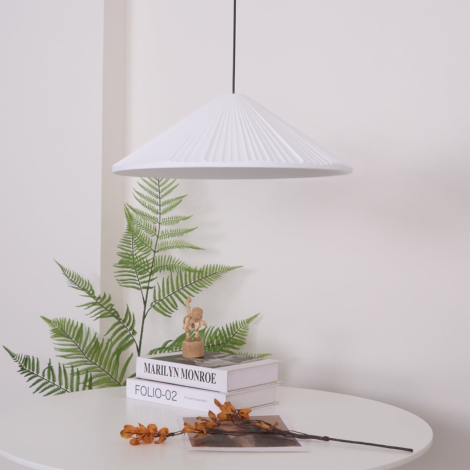 Cone Lampe Suspendue Minimaliste en Résine Chapeau
