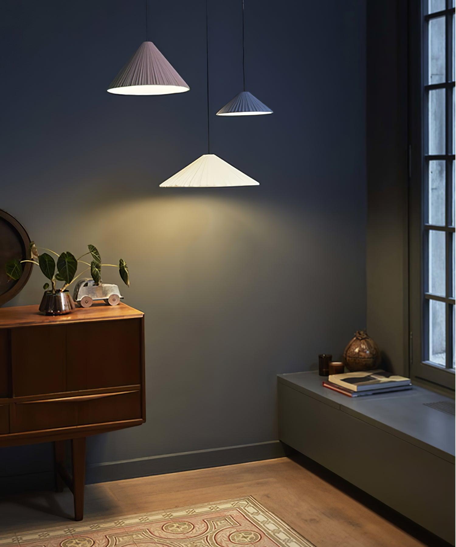 Cone Lampe Suspendue Minimaliste en Résine Chapeau
