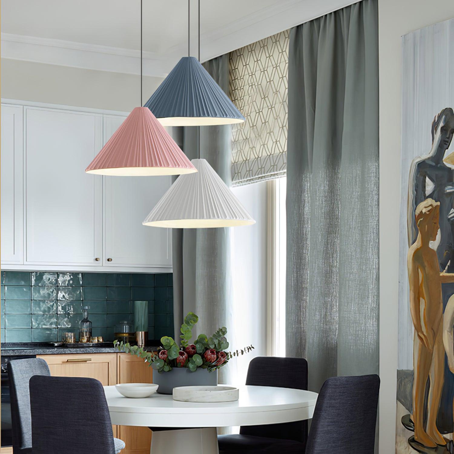 Cone Lampe Suspendue Minimaliste en Résine Chapeau