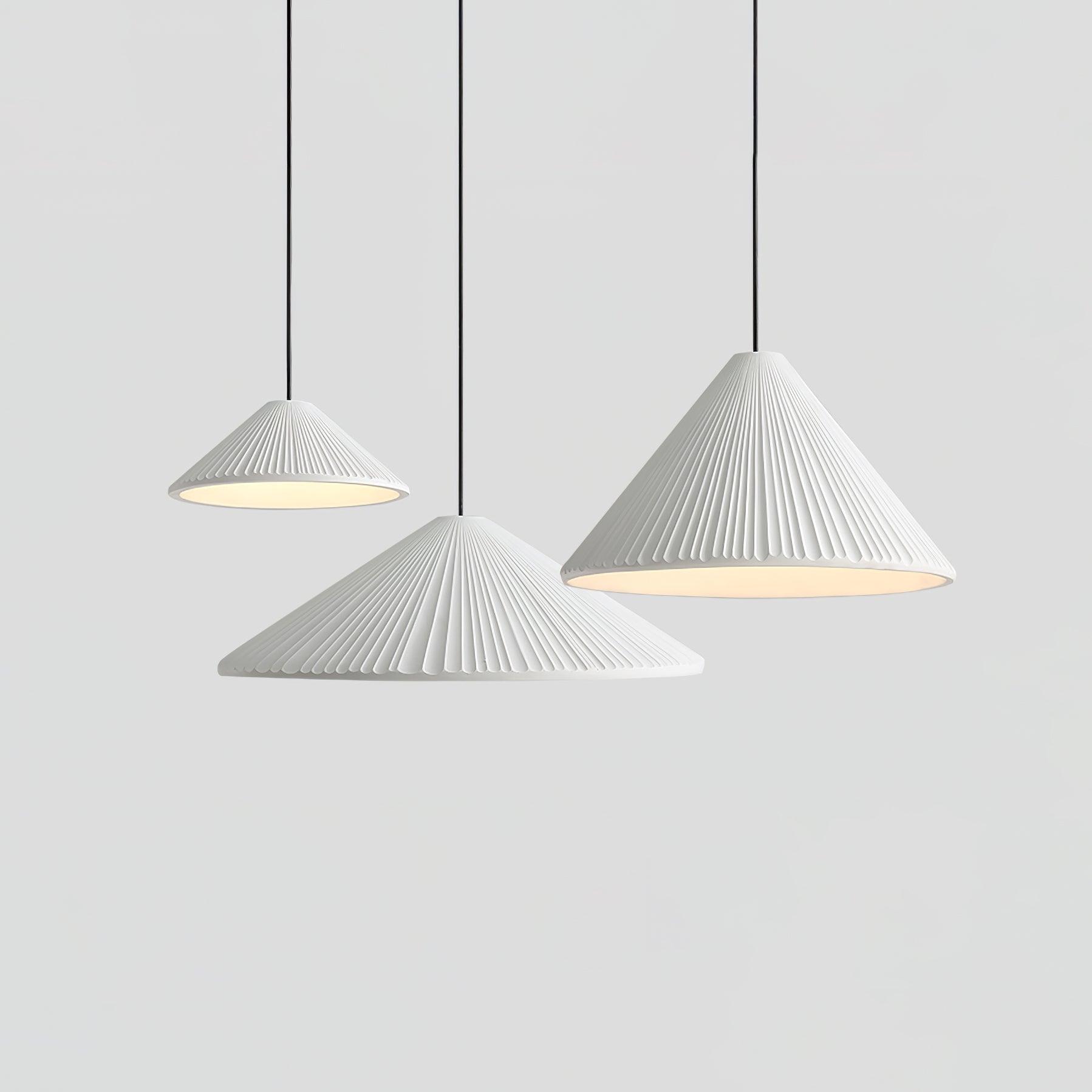 Cone Lampe Suspendue Minimaliste en Résine Chapeau