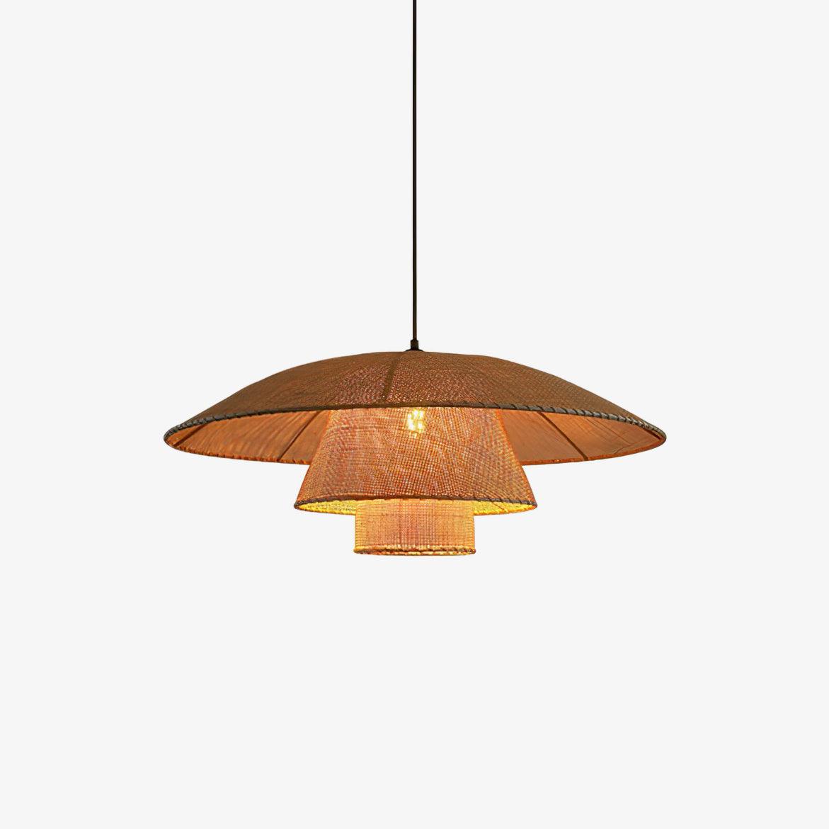Orvellace Rotin Vintage Pendentif Lampe
