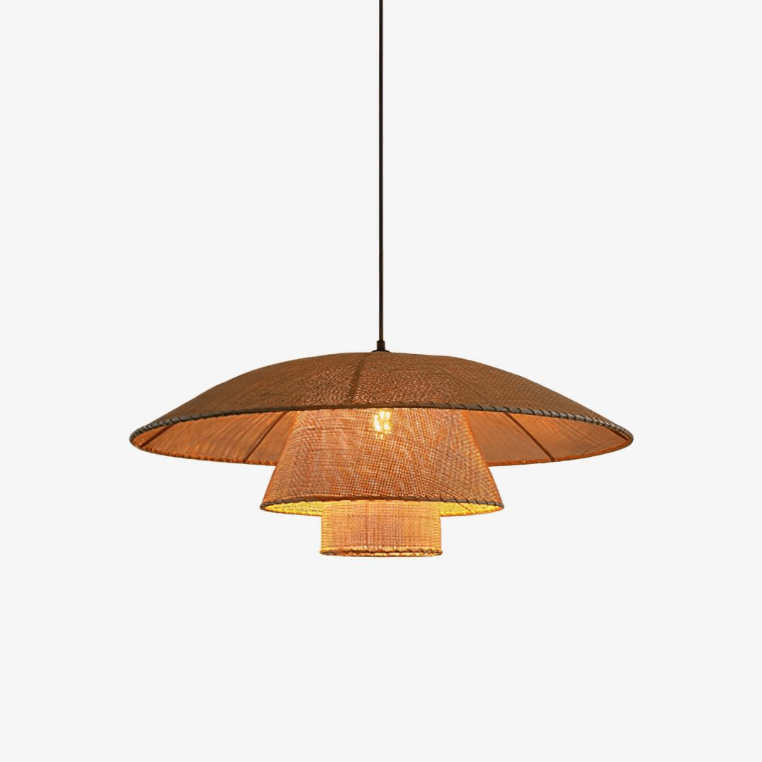 Orvellace Rotin Vintage Pendentif Lampe