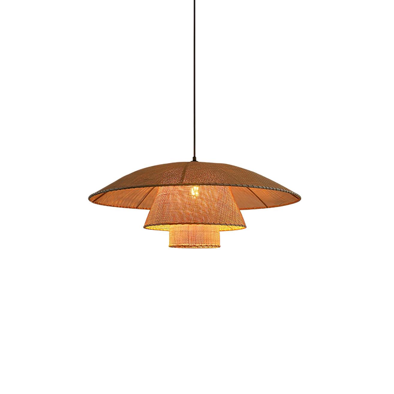 Orvellace Rotin Vintage Pendentif Lampe
