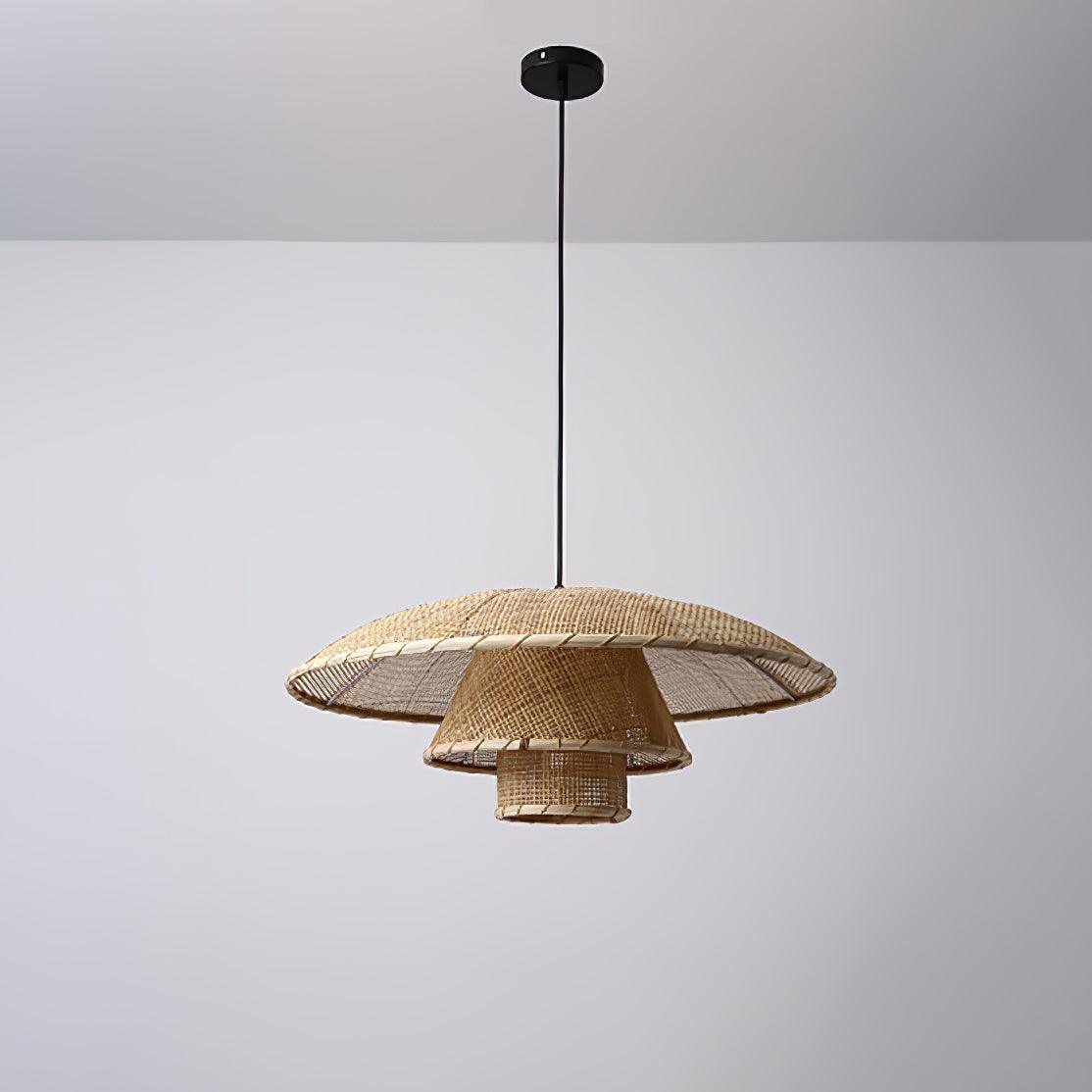 Orvellace Rotin Vintage Pendentif Lampe