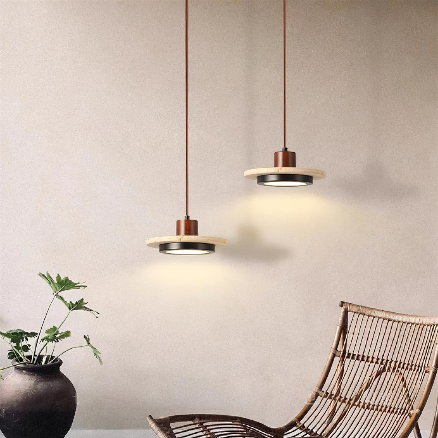 Solaro Suspension LED Travertin