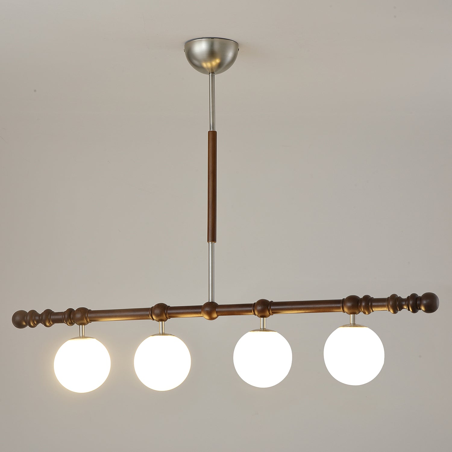 Hayes Lustre Bois Linéaire Boules en Verre