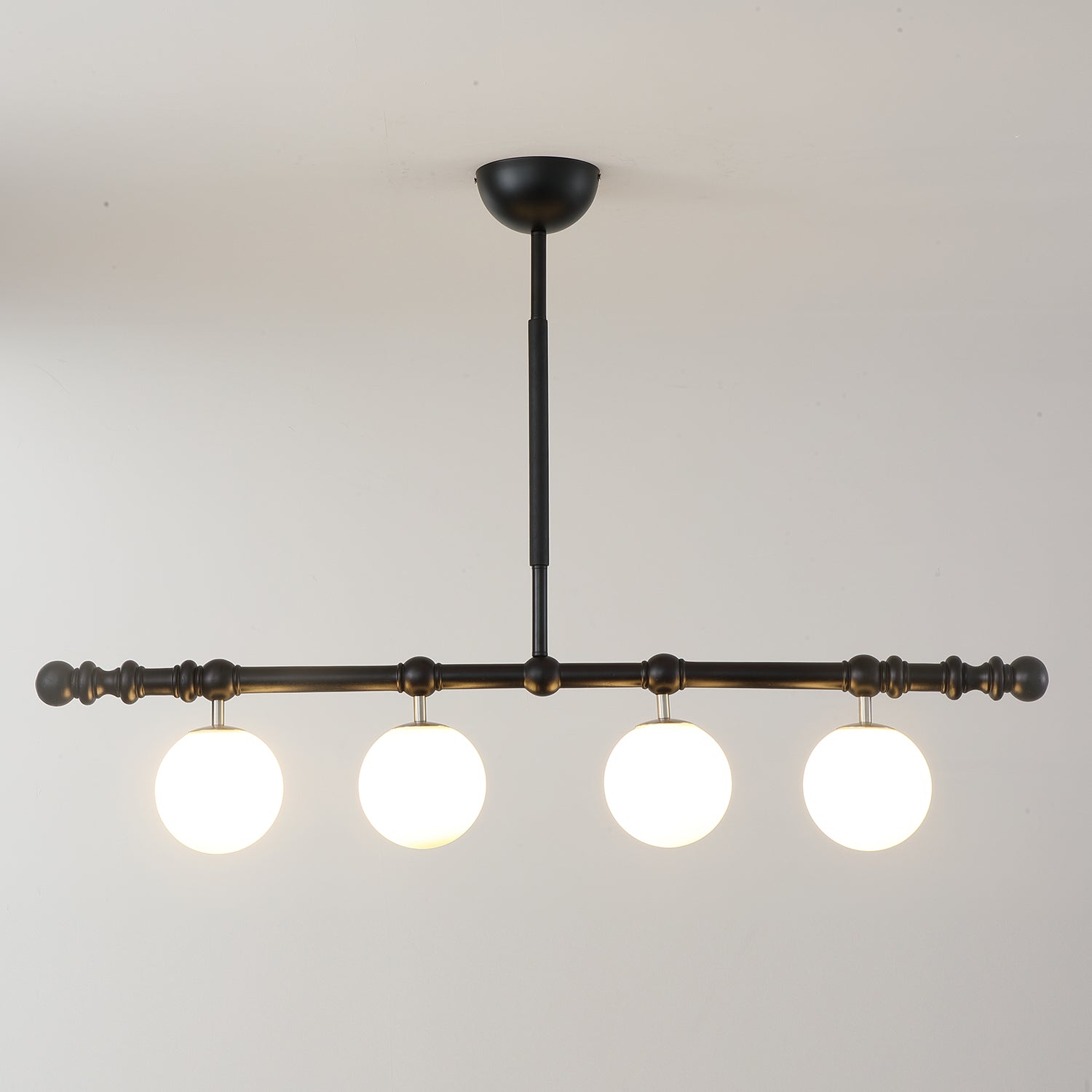 Hayes Lustre Bois Linéaire Boules en Verre