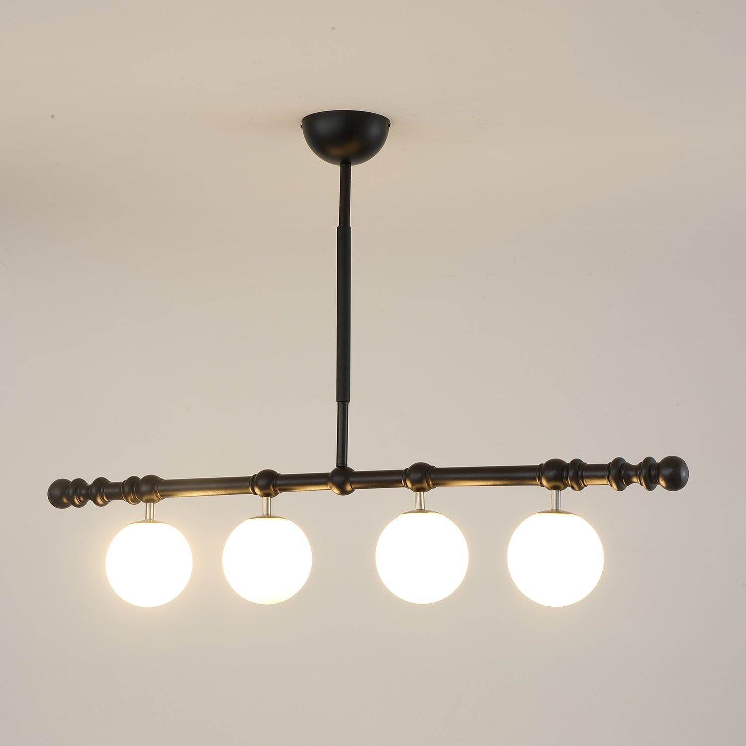 Hayes Lustre Bois Linéaire Boules en Verre
